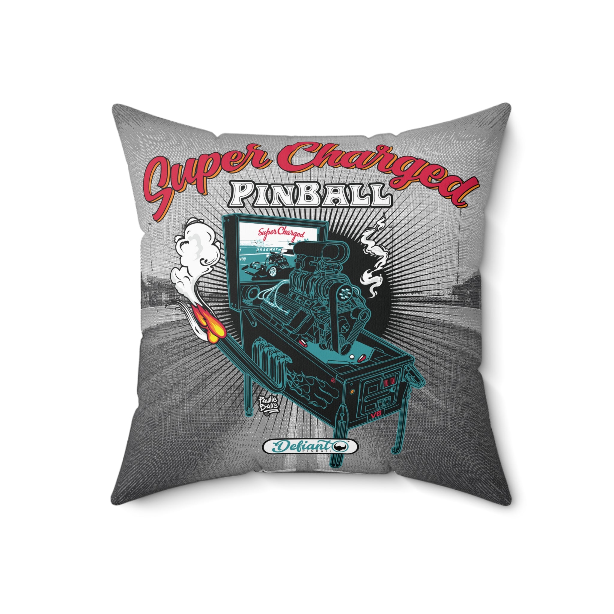 SUPER CHARGED - Spun Polyester Square Pillow