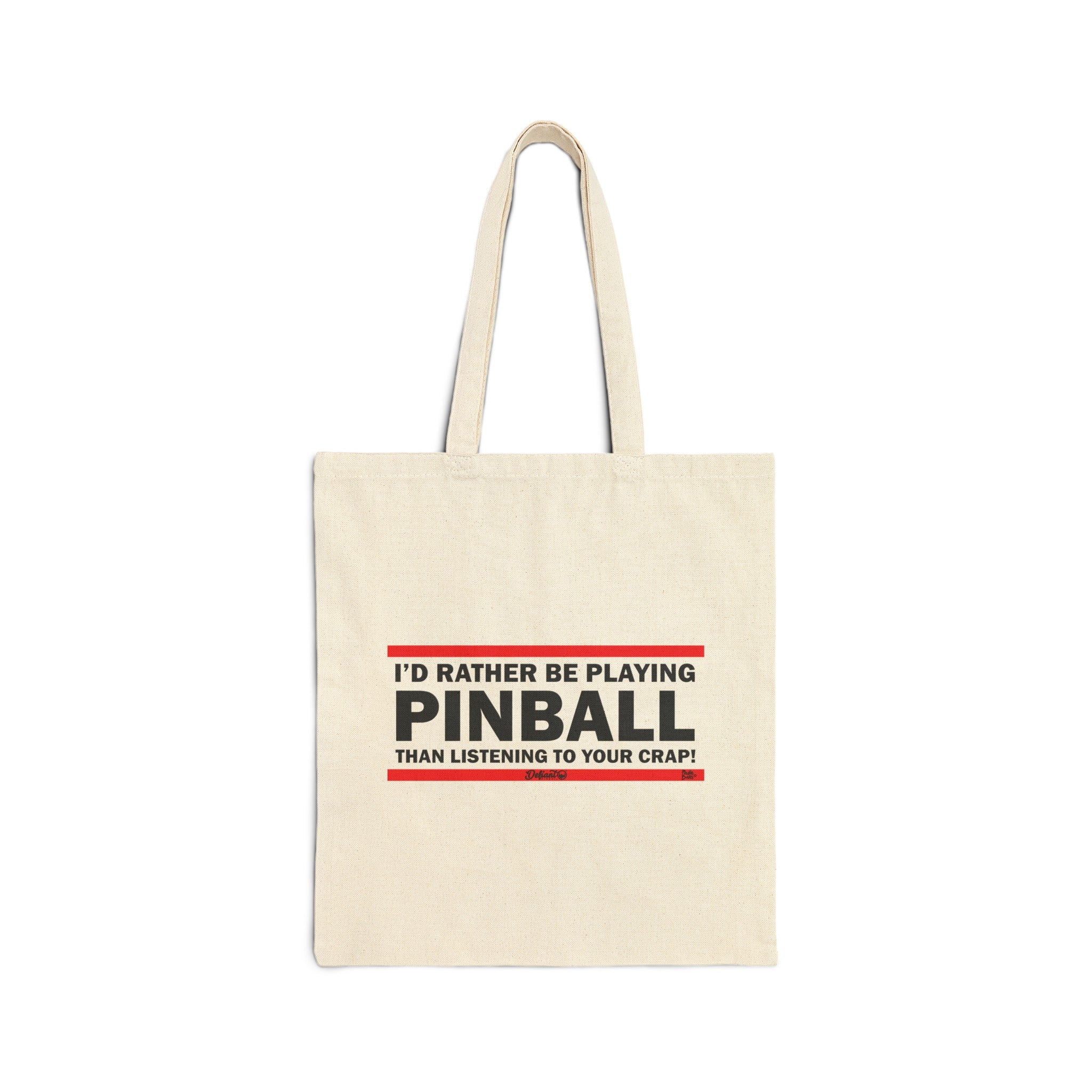 I'D RATHER BE PLAYING - Cotton Canvas Tote Bag