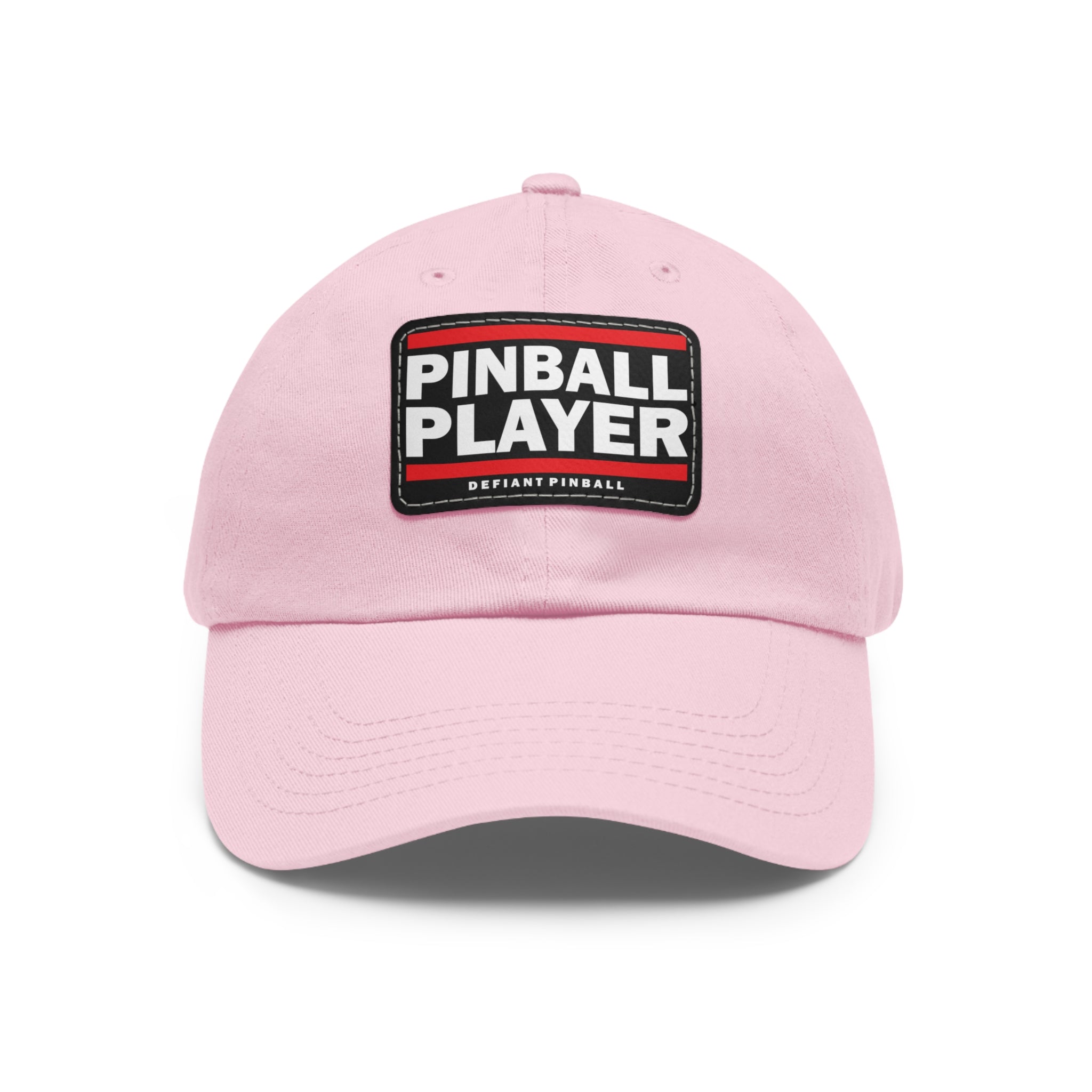 PINBALL PLAYER - Dad Hat with Leather Patch (Rectangle)