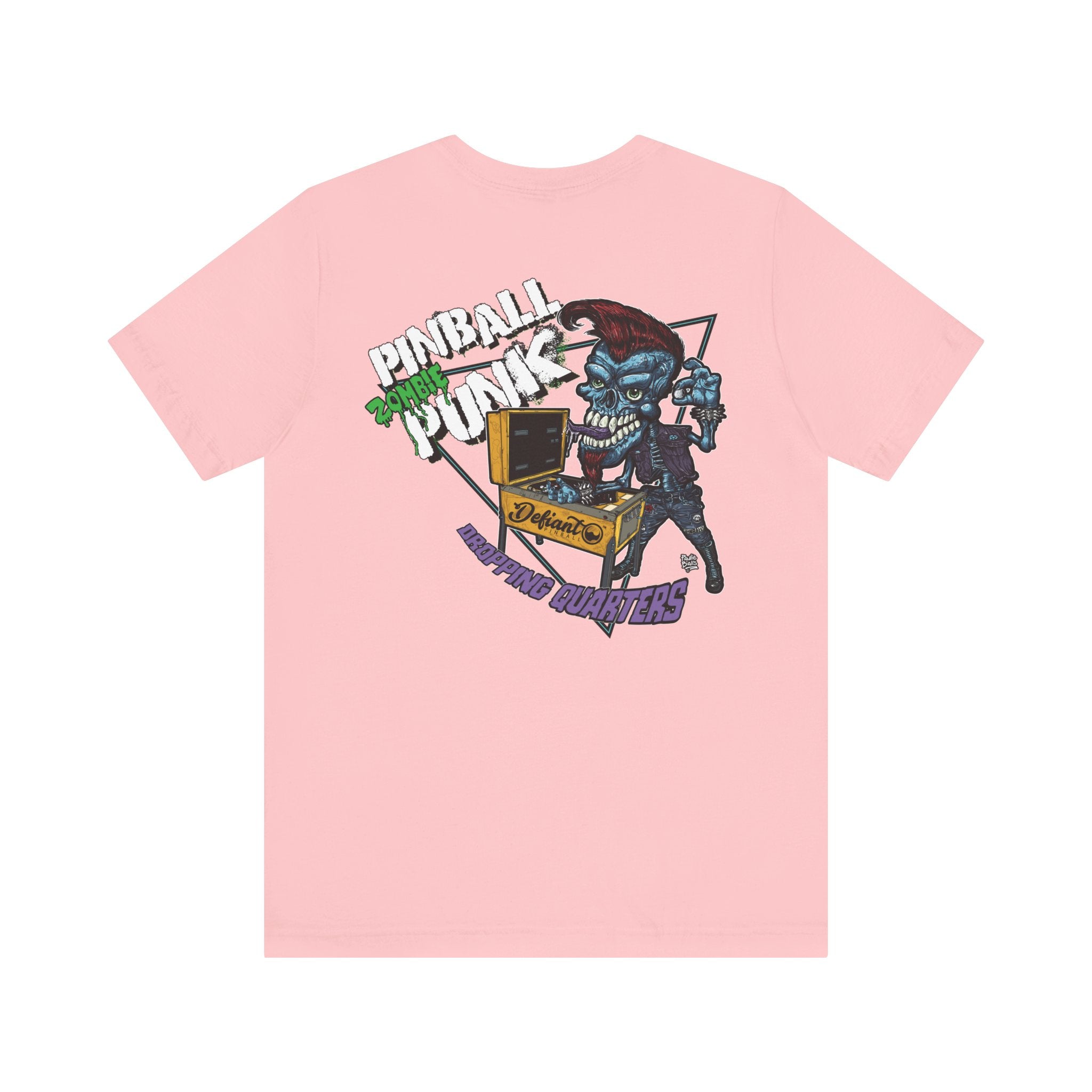 PINBALL Zombie PUNK  - Front & Back Print  Unisex Jersey Short Sleeve Tee