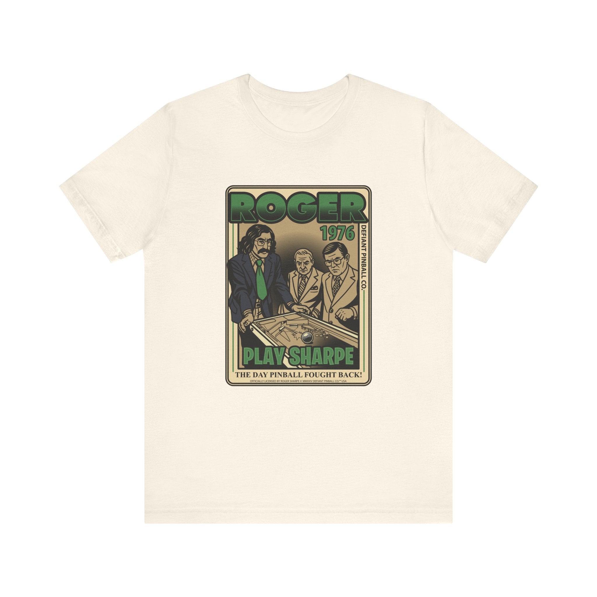 Play Sharpe - The Day Pinball Fought Back - Unisex Jersey Short Sleeve Tee