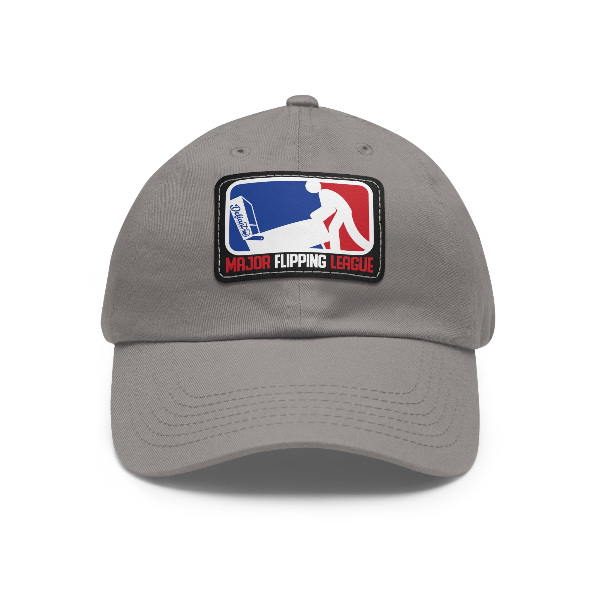 MAJOR FLIPPING LEAGUE - Dad Hat with Leather Patch (Rectangle)