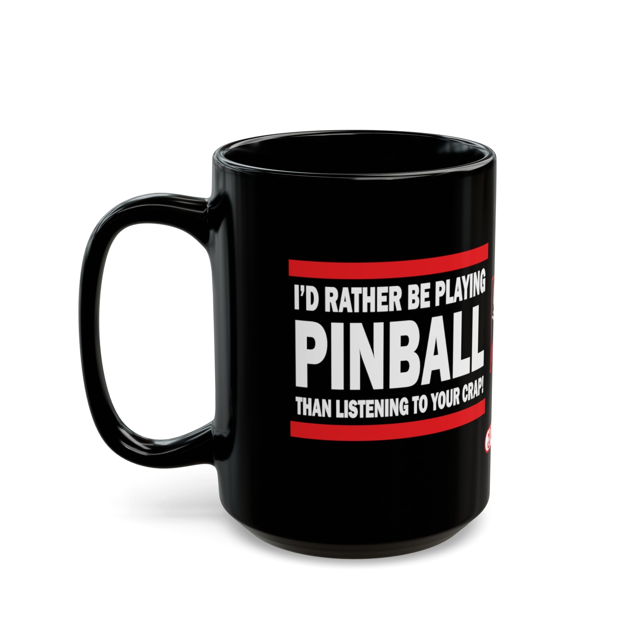 I'D RATHER BE PLAYING - Black Mug (11oz, 15oz)