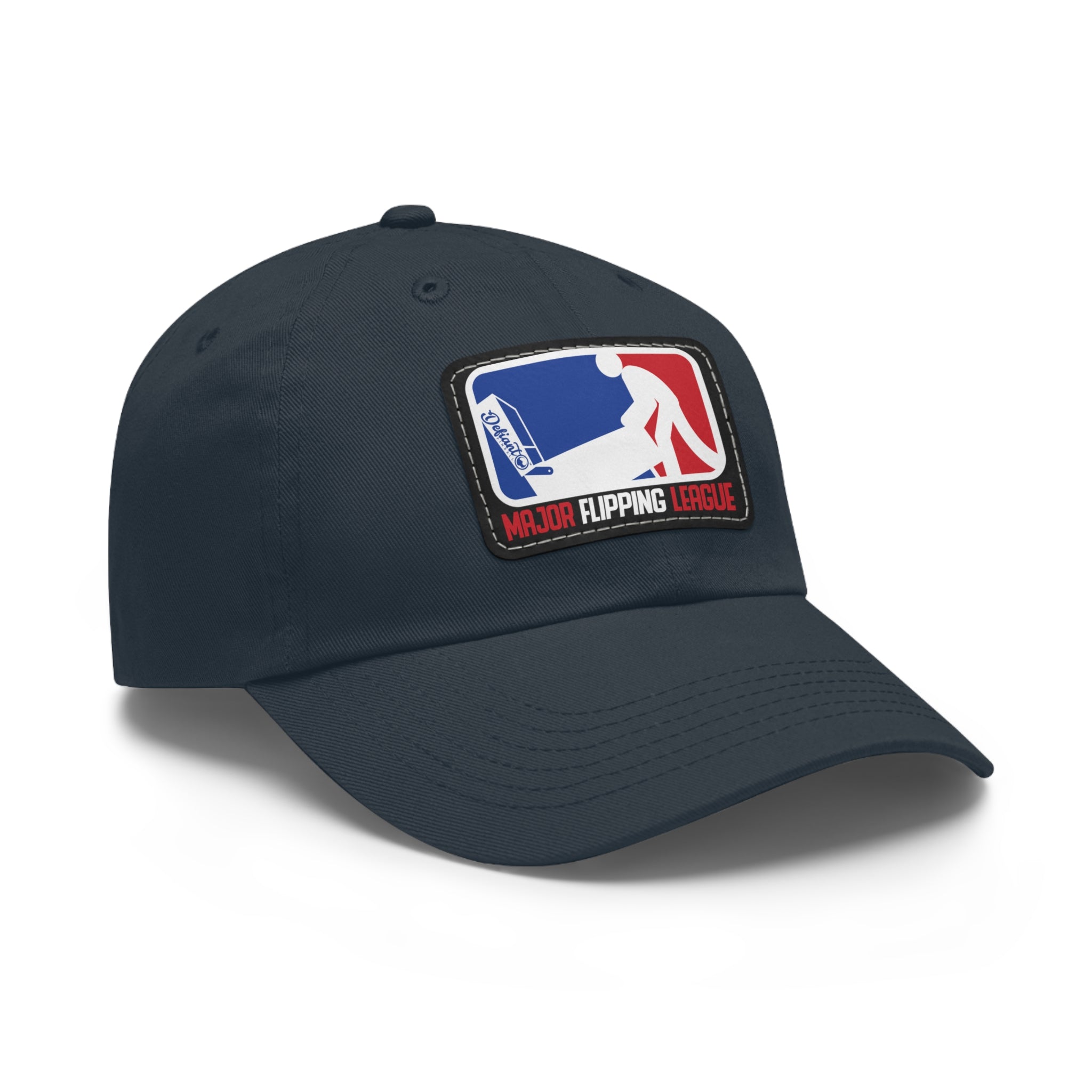 MAJOR FLIPPING LEAGUE - Dad Hat with Leather Patch (Rectangle)