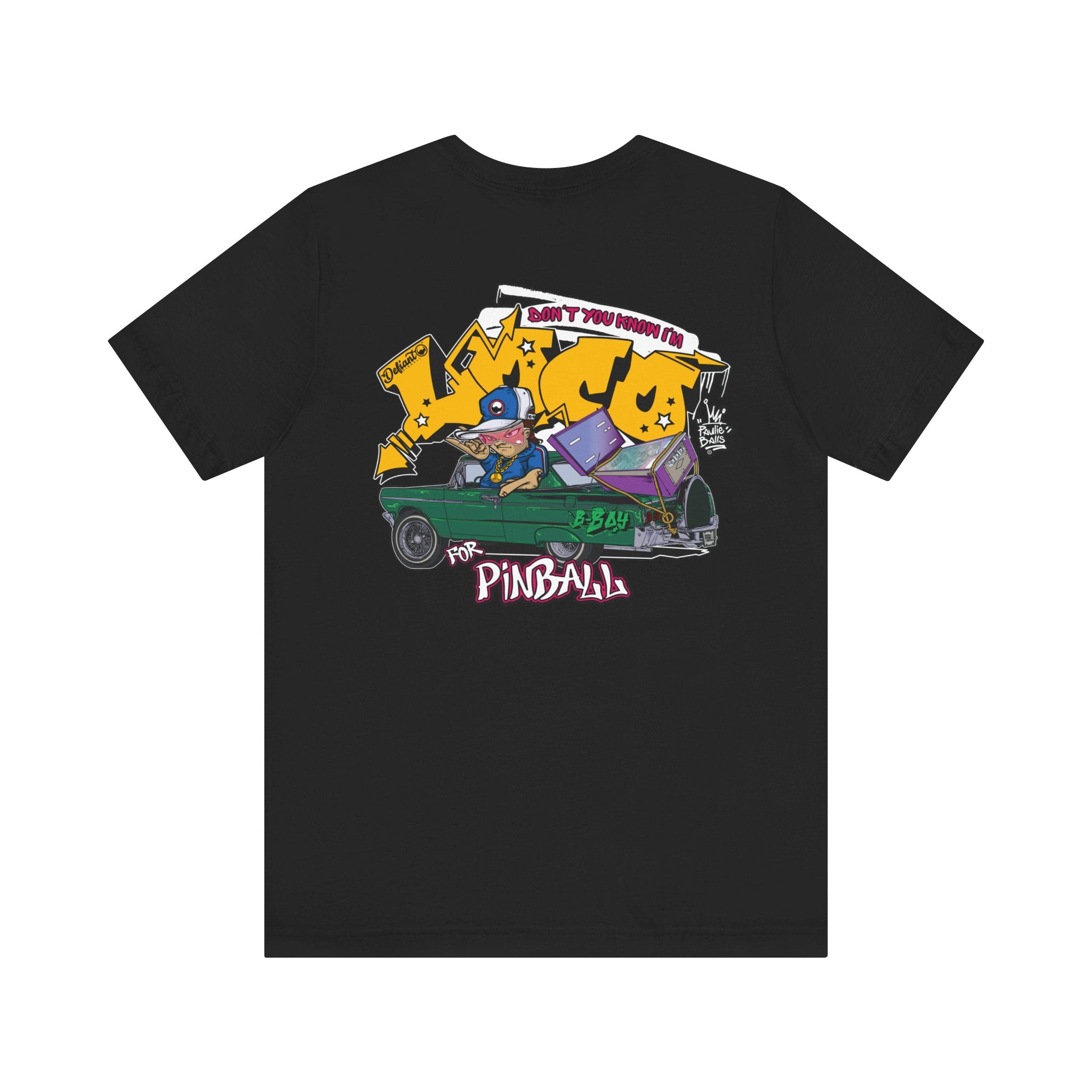 LOCO FOR PINBALL - Front & Back Print Unisex Jersey Short Sleeve Tee