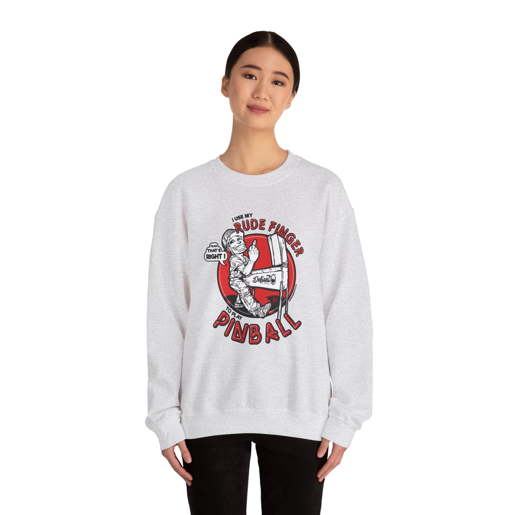 RUDE FINGER - Unisex Heavy Blend™ Crewneck Sweatshirt Jumper