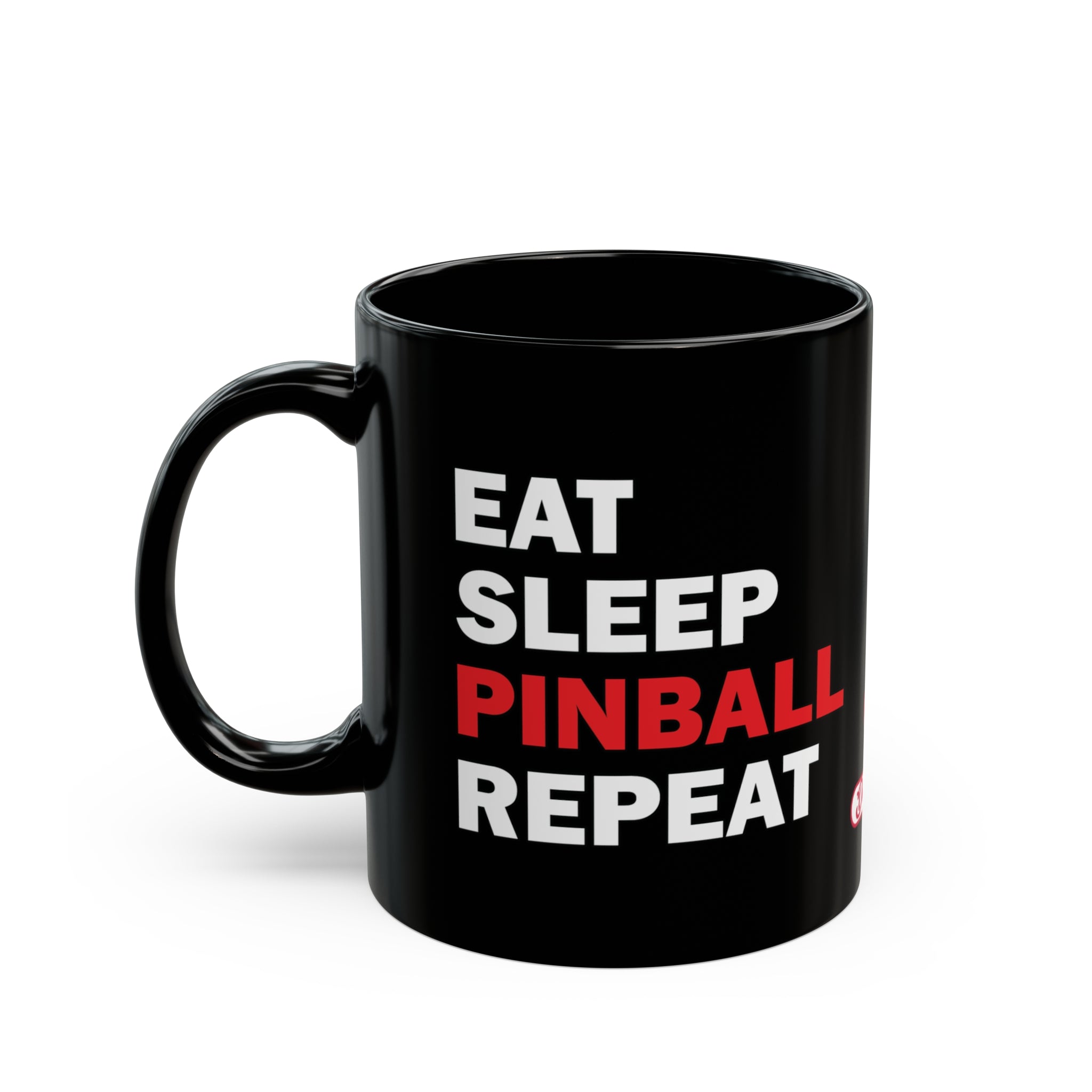 EAT SLEEP PINBALL REPEAT - Black Mug (11oz, 15oz)