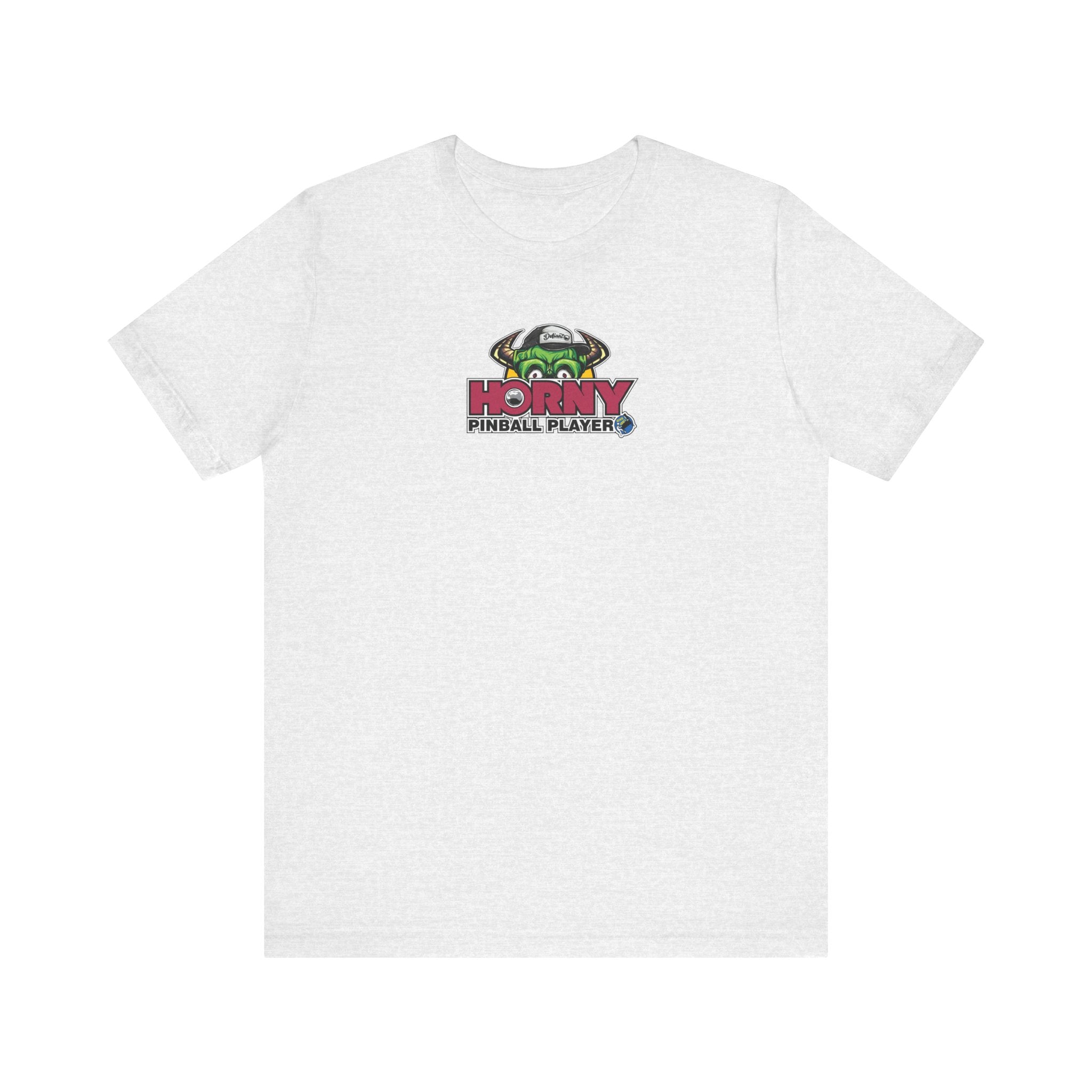 Horny Pinball Player - Front & Back Print  Unisex Jersey Short Sleeve Tee