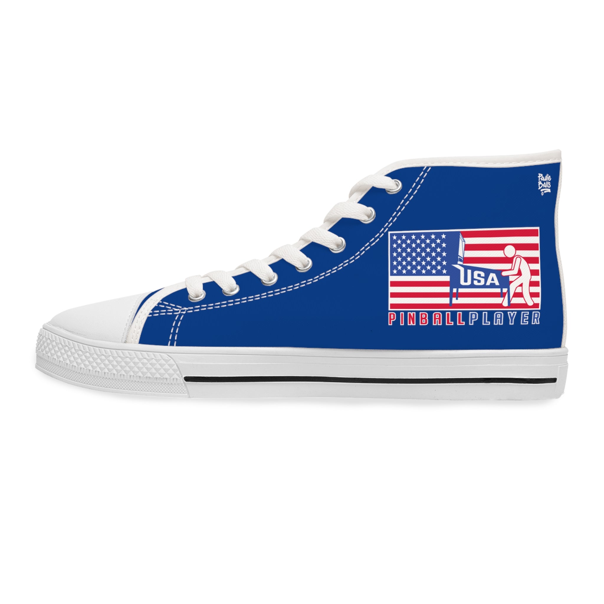 USA PINBALL PLAYER - Women's High Top Sneakers