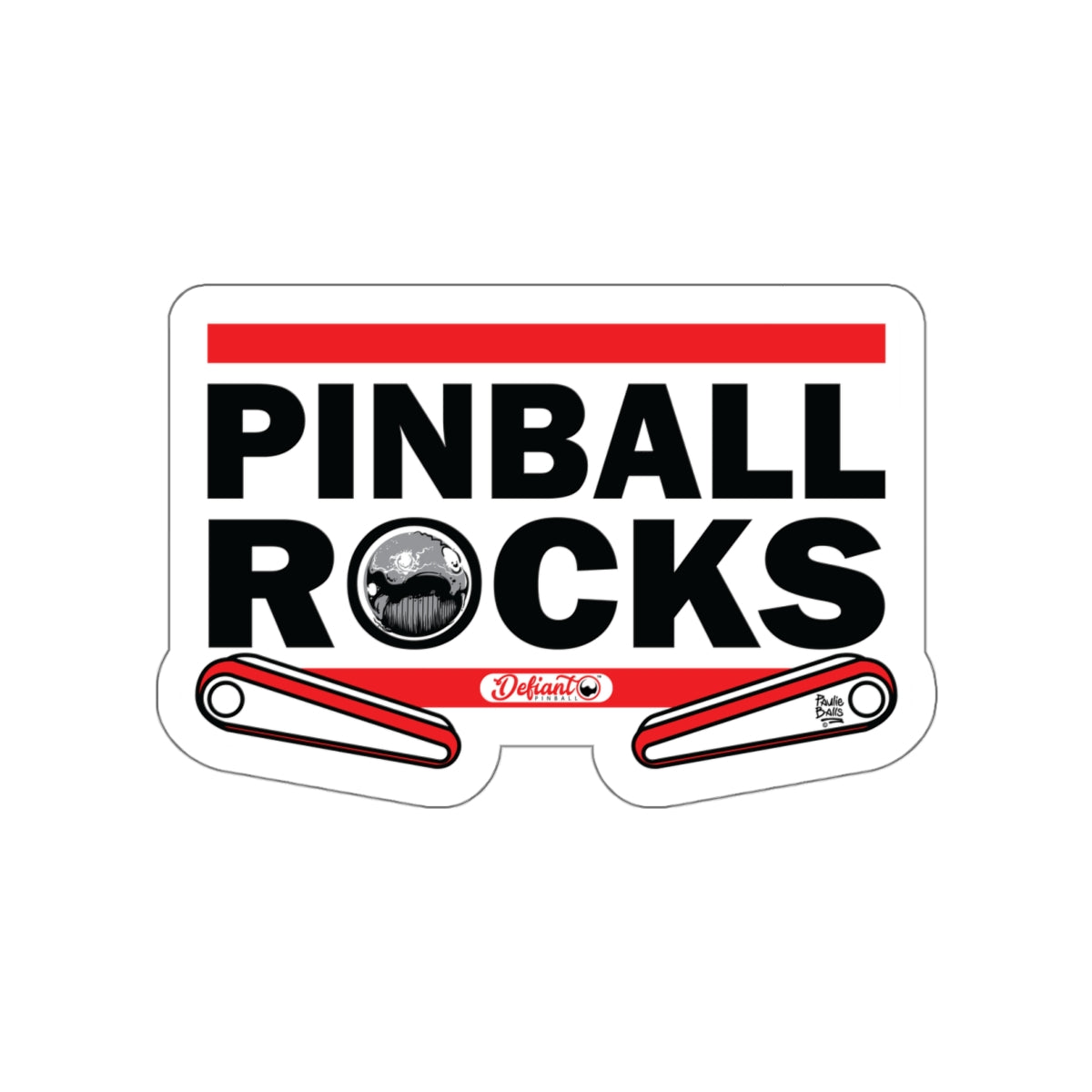 PINBALL ROCKS THE DMC - Die-Cut Stickers