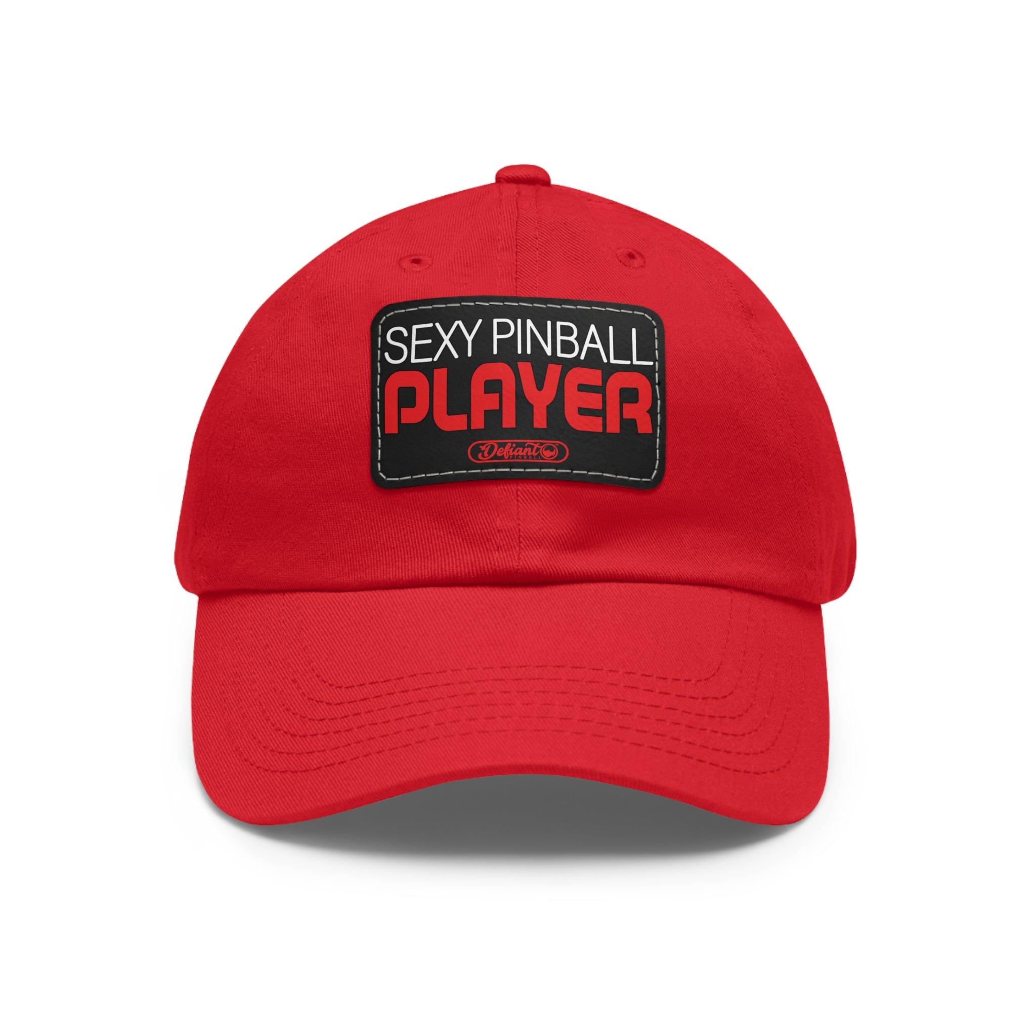 Sexy Pinball  Play - Dad Hat with Leather Patch (Rectangle)