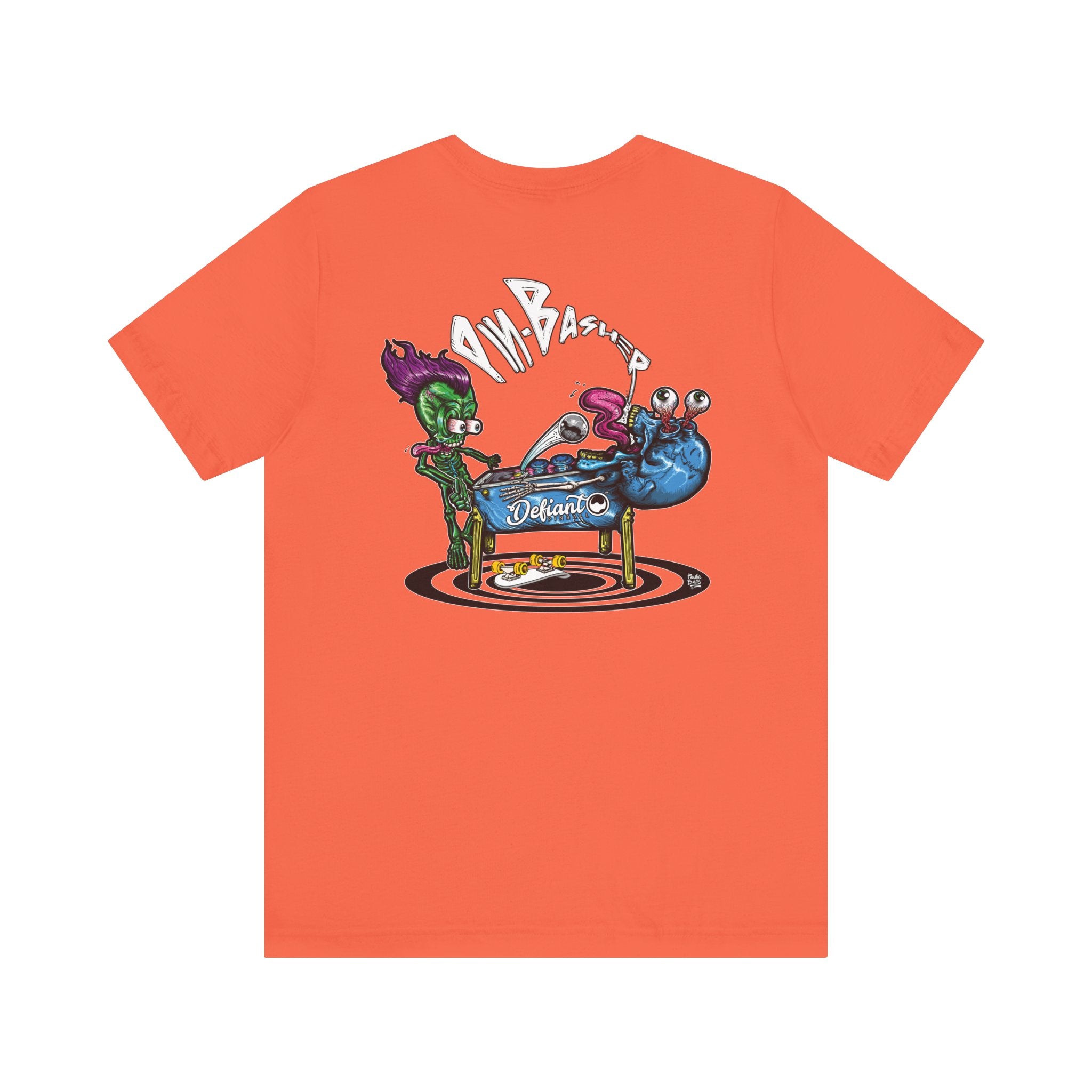 PIN - BASHER - Front & Back Print  Unisex Jersey Short Sleeve Tee