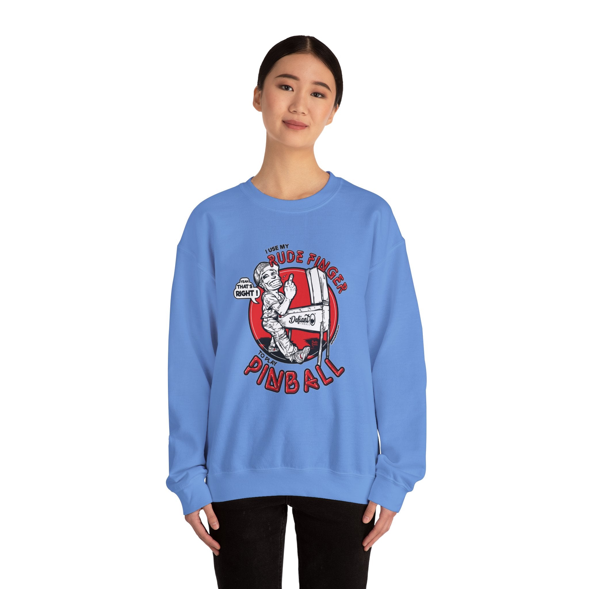 RUDE FINGER - Unisex Heavy Blend™ Crewneck Sweatshirt Jumper