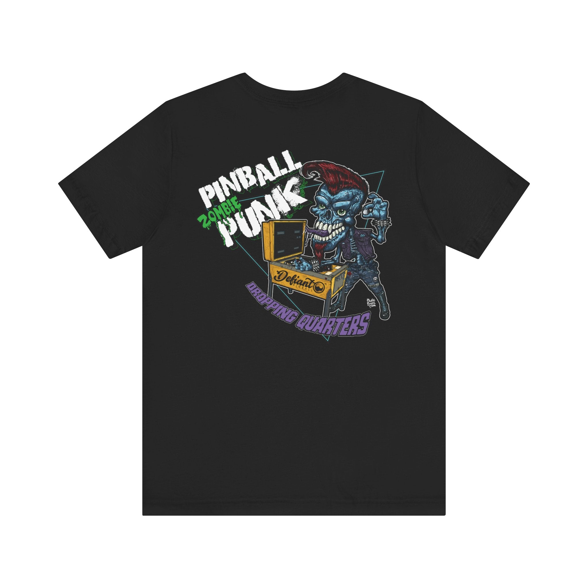 PINBALL Zombie PUNK  - Front & Back Print  Unisex Jersey Short Sleeve Tee