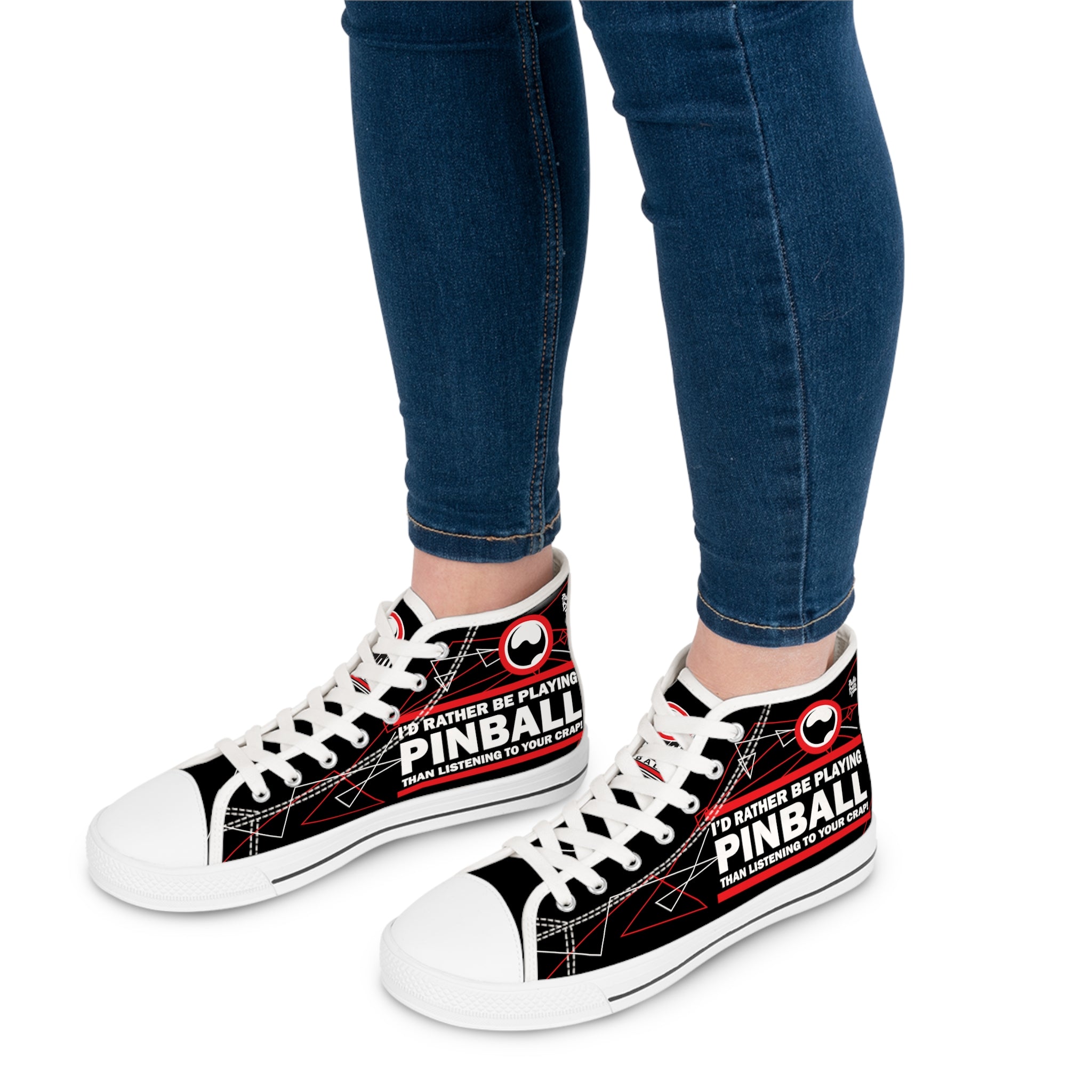 I'D RATHER BE PLAYING - Women's High Top Sneakers