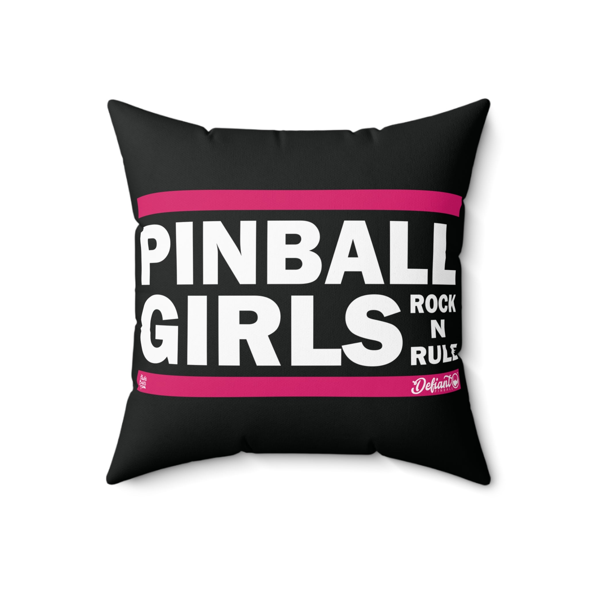 PINBALL GIRLS ROCK N RULE - Spun Polyester Square Pillow