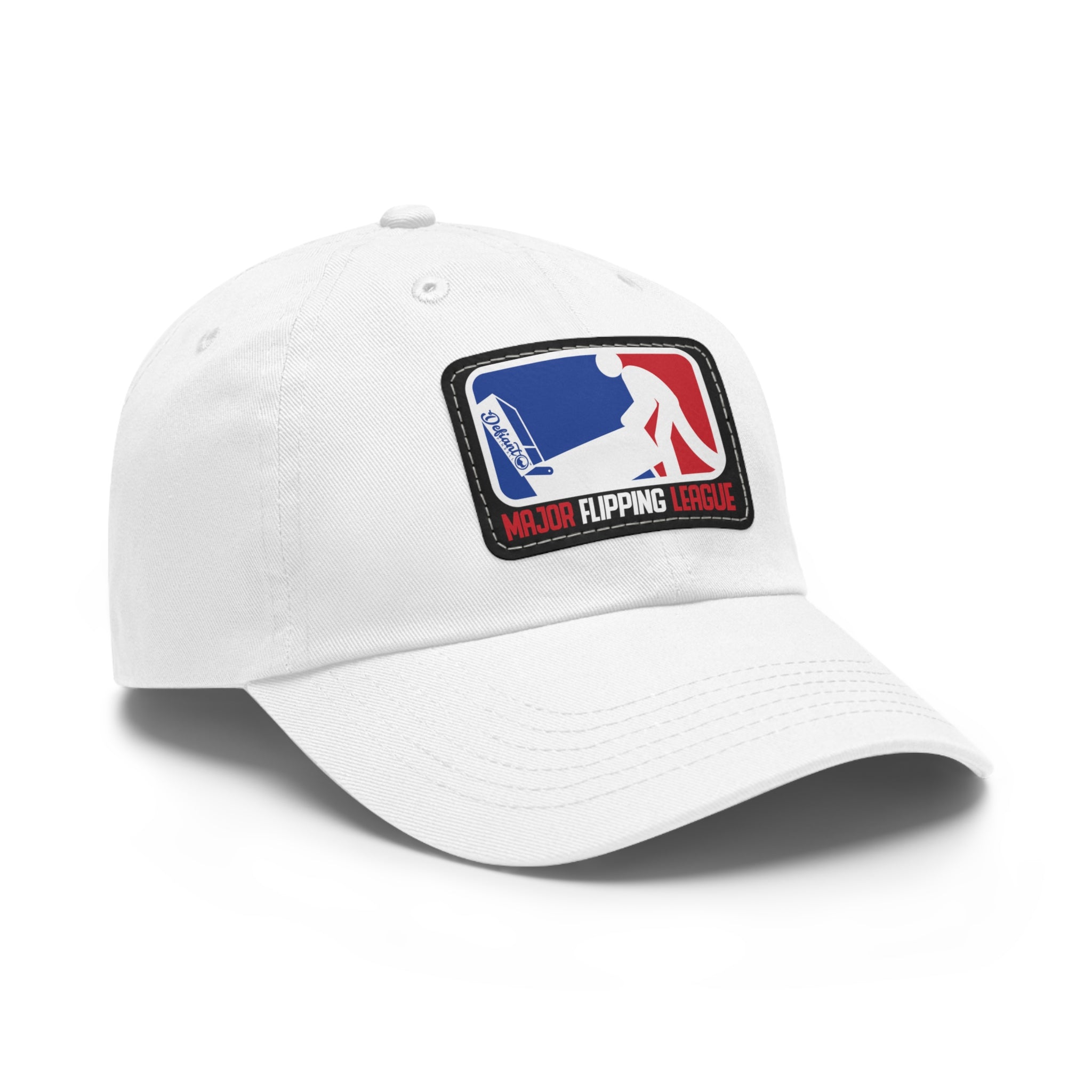 MAJOR FLIPPING LEAGUE - Dad Hat with Leather Patch (Rectangle)