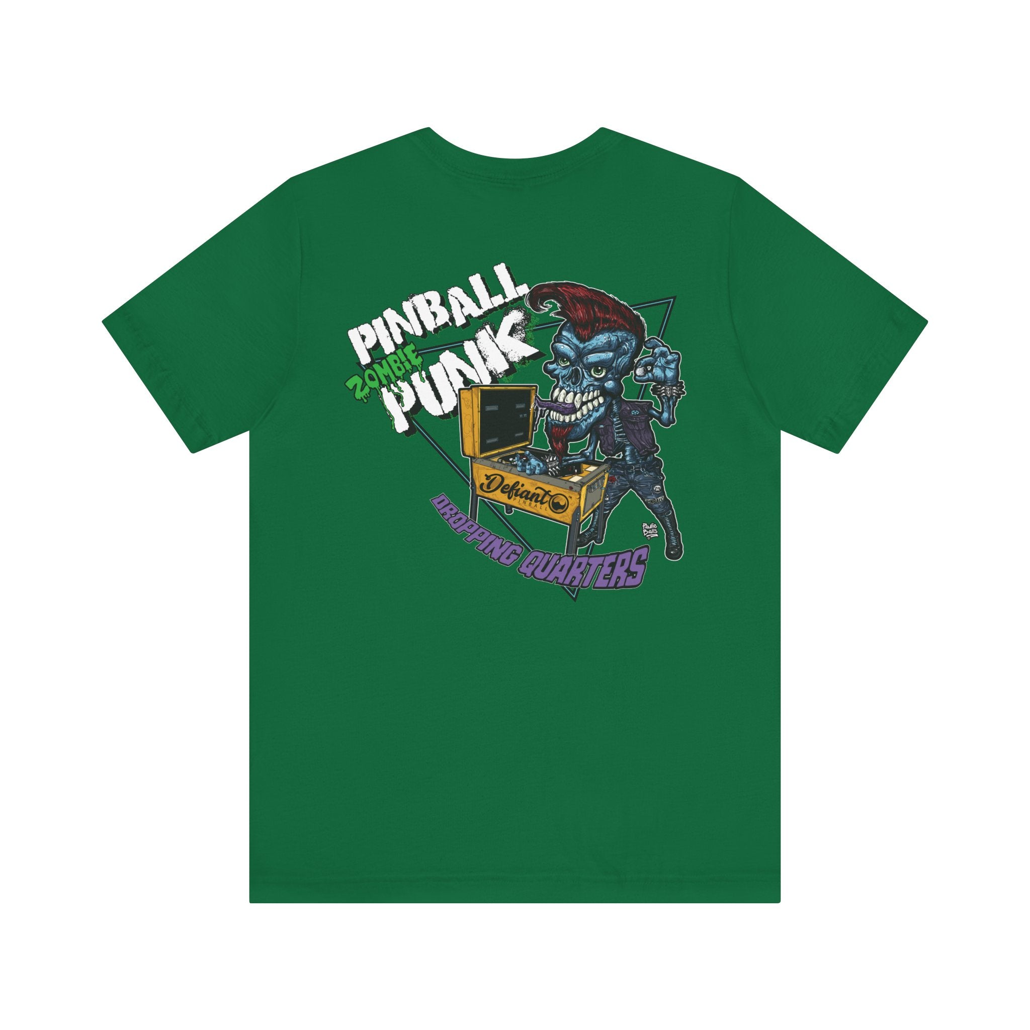 PINBALL Zombie PUNK  - Front & Back Print  Unisex Jersey Short Sleeve Tee