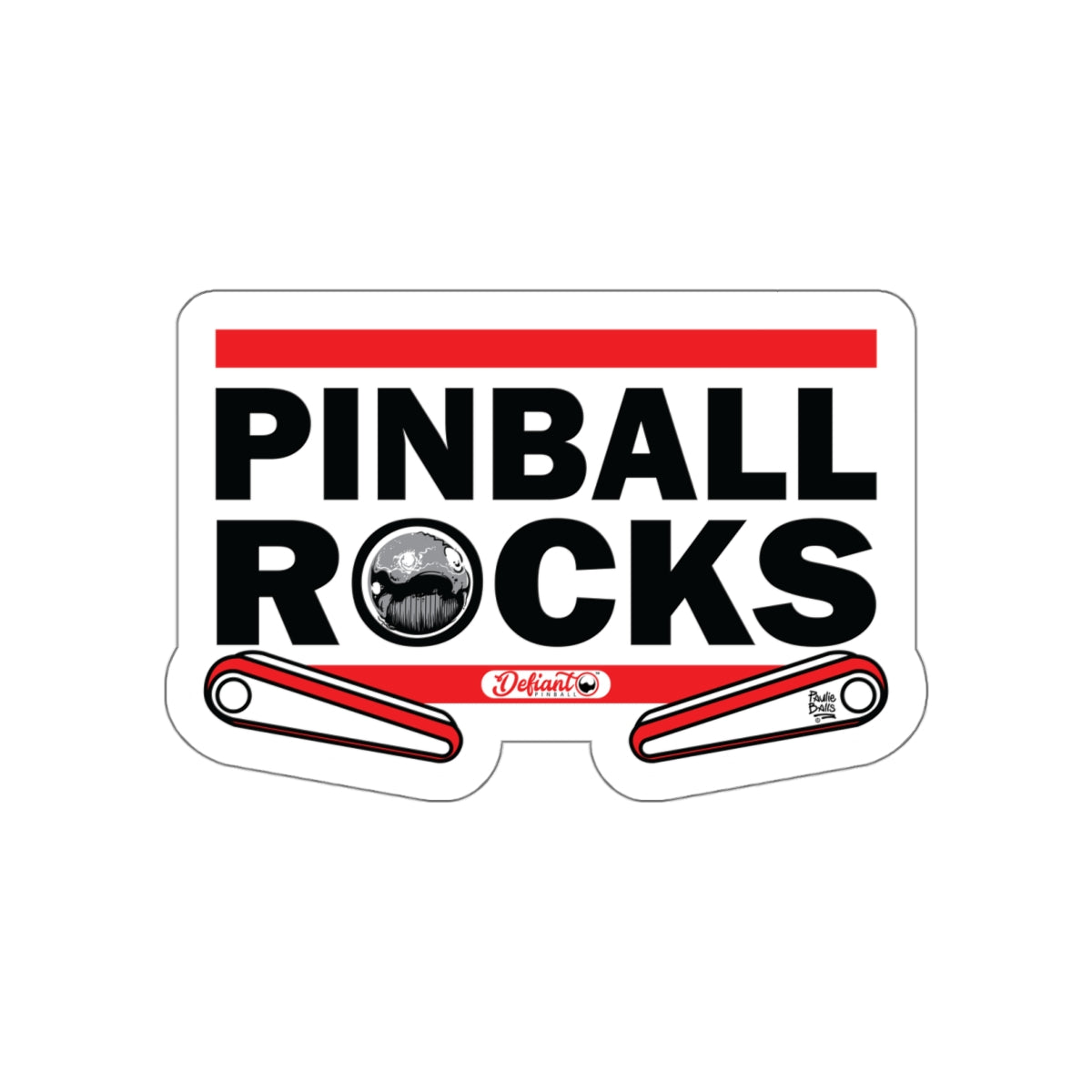 PINBALL ROCKS THE DMC - Die-Cut Stickers