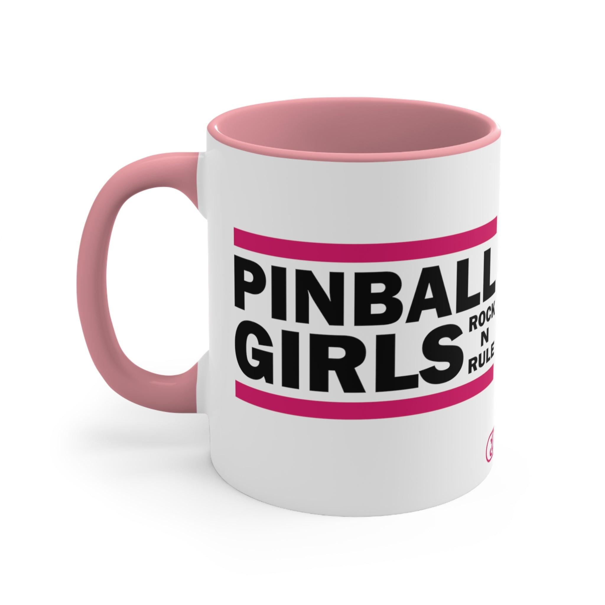 PINBALL GIRLS ROCK N RULE - Colorful Accent Mugs, 11oz