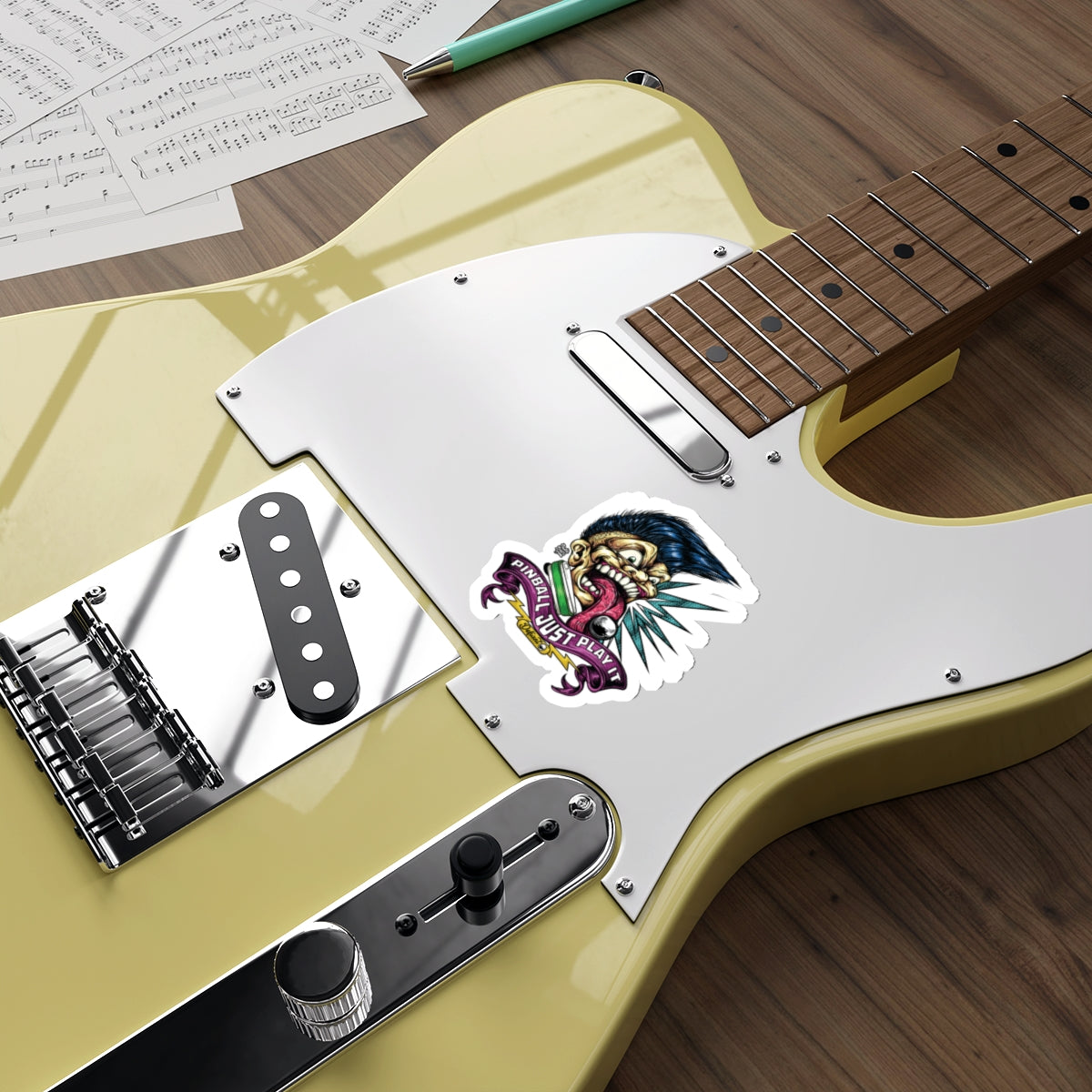 PINBALL JUST PLAY IT (Tongue Version) - Die-Cut Stickers