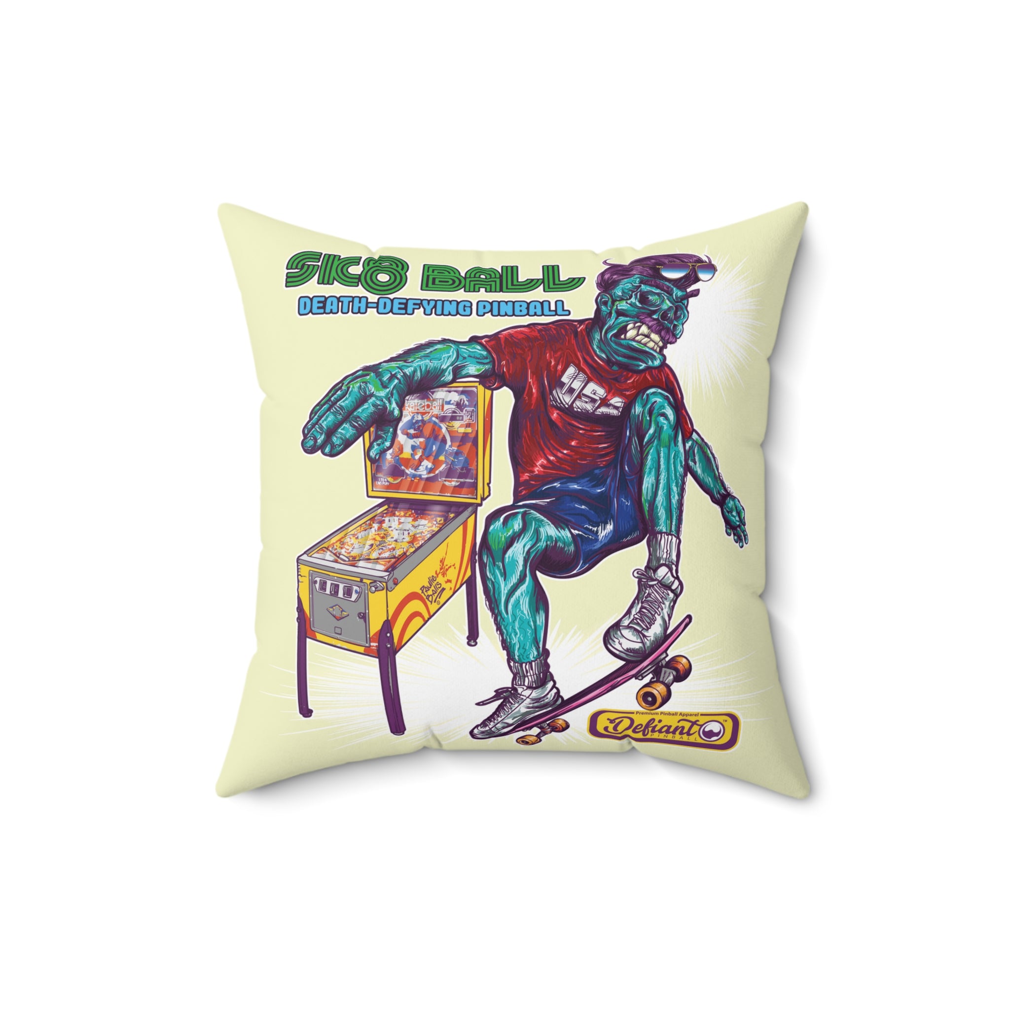 SK8 BALL - Spun Polyester Square Pillow