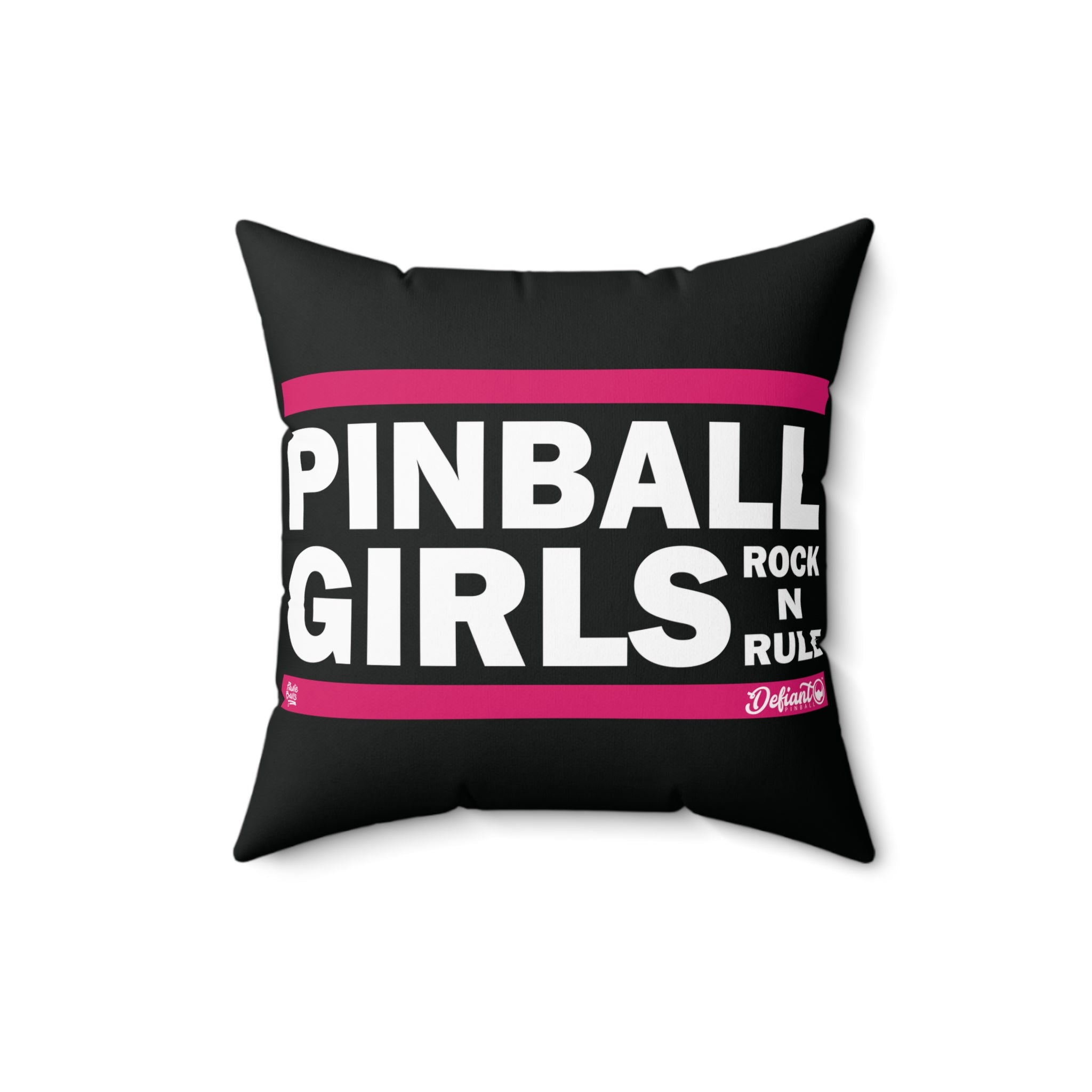 PINBALL GIRLS ROCK N RULE - Spun Polyester Square Pillow