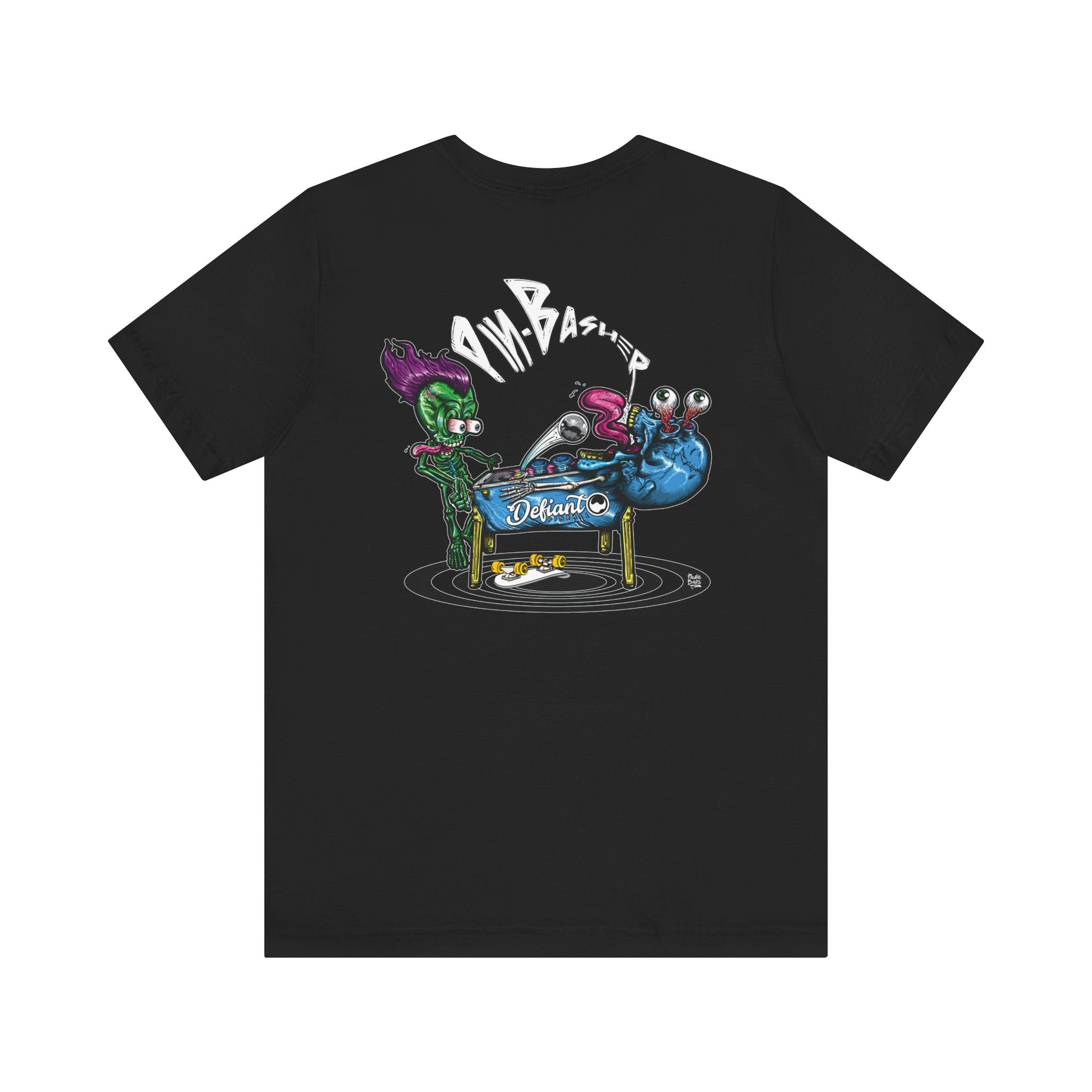 PIN - BASHER - Front & Back Print  Unisex Jersey Short Sleeve Tee
