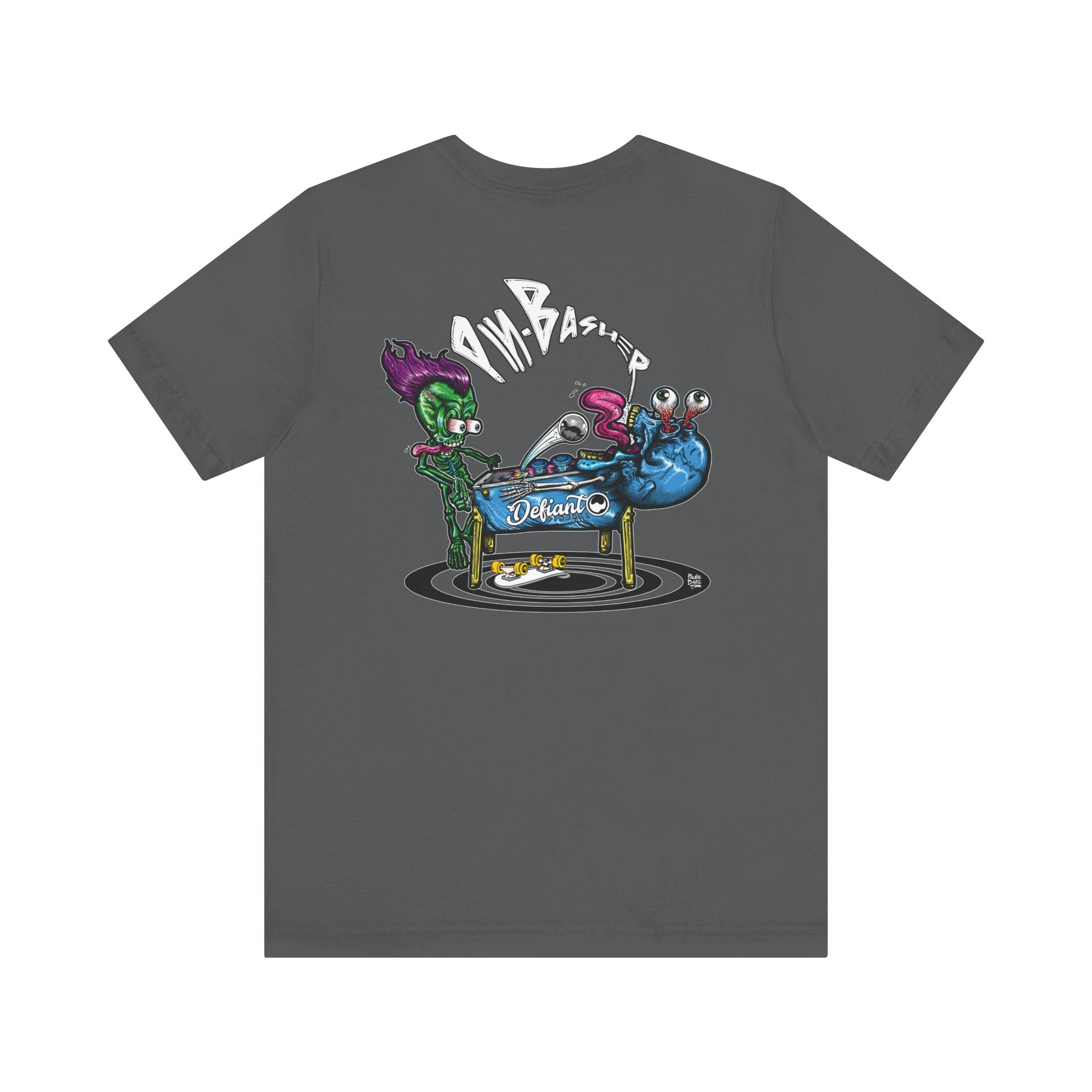 PIN - BASHER - Front & Back Print  Unisex Jersey Short Sleeve Tee