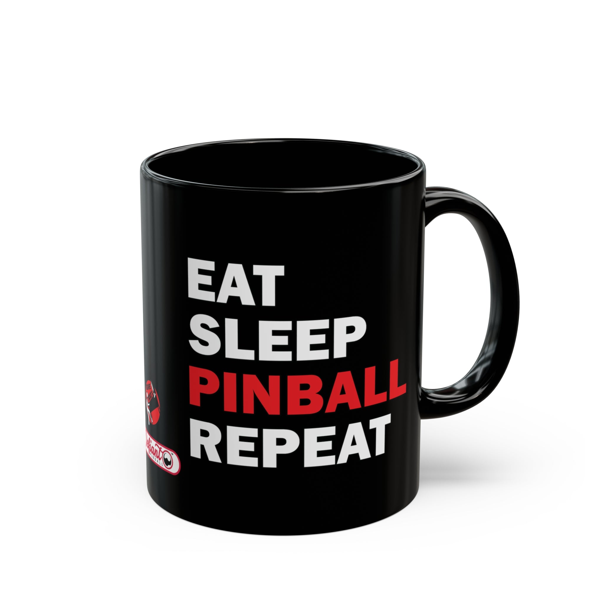EAT SLEEP PINBALL REPEAT - Black Mug (11oz, 15oz)