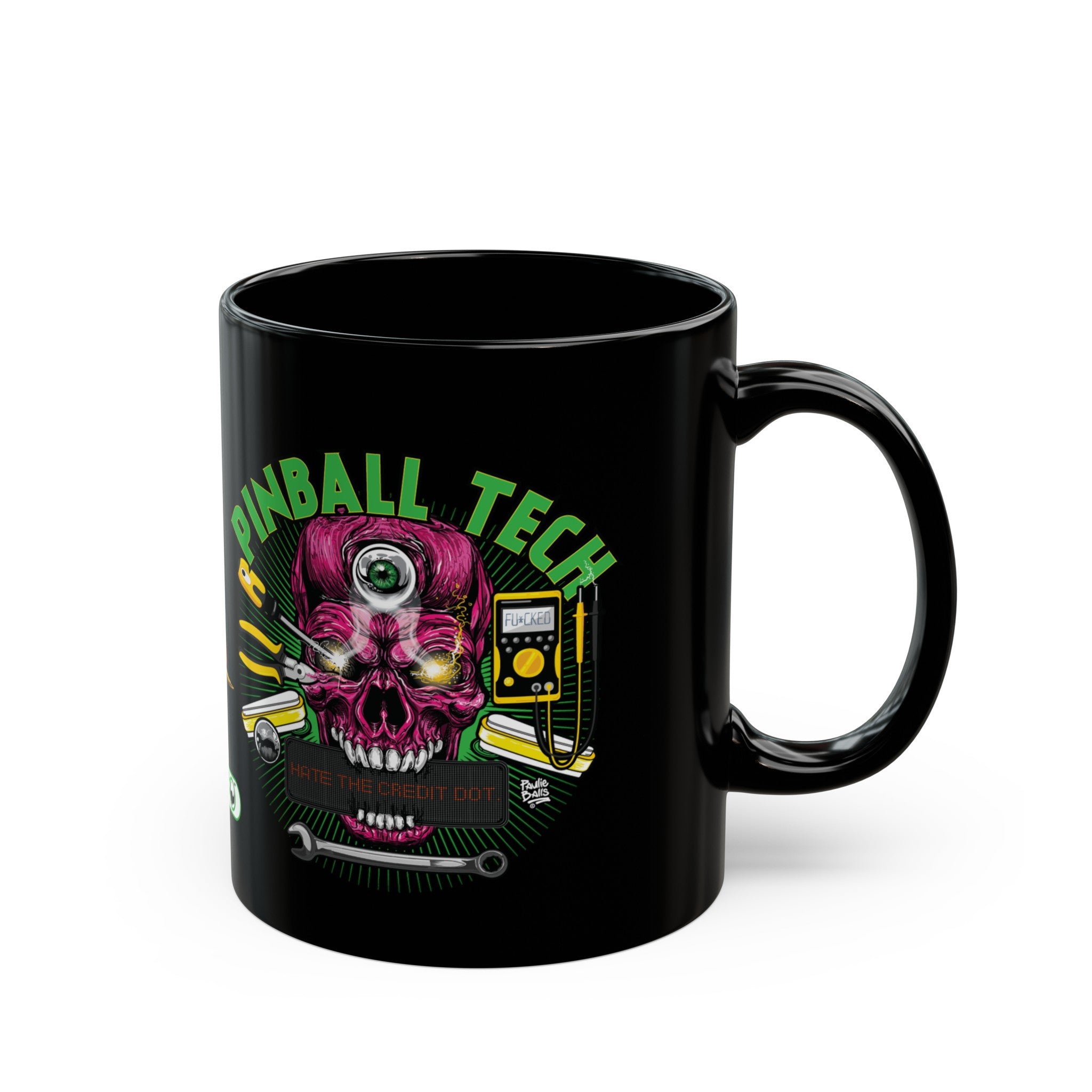 PINBALL TECH - Black Mug (11oz, 15oz)
