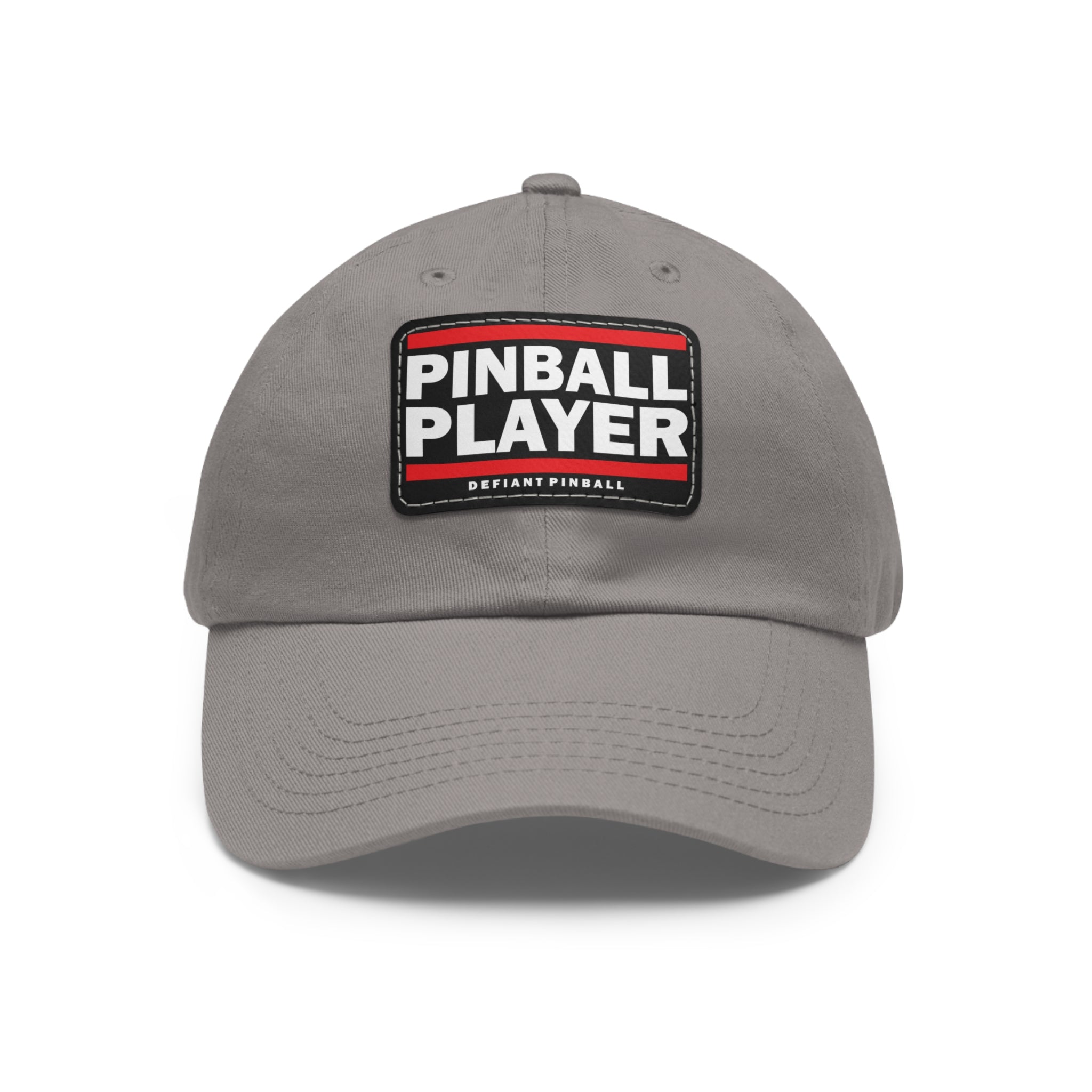 PINBALL PLAYER - Dad Hat with Leather Patch (Rectangle)