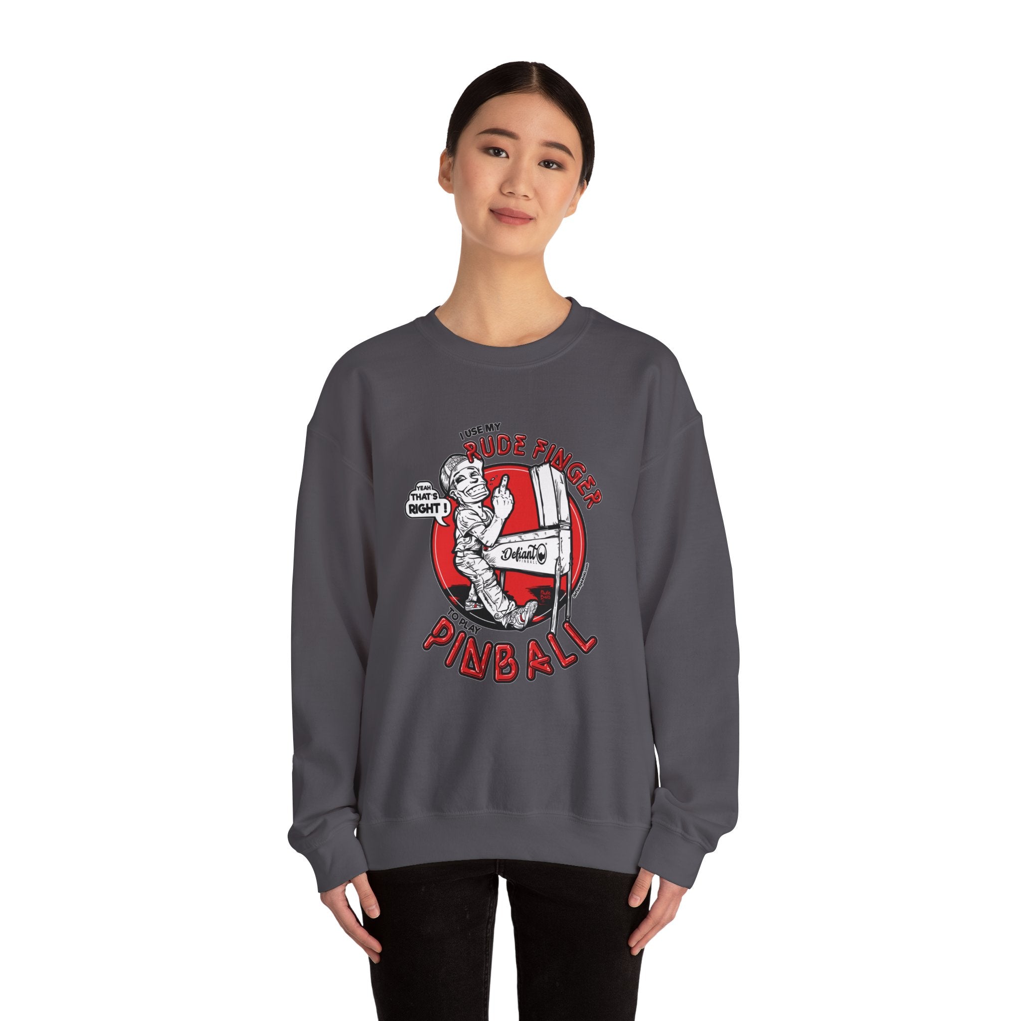RUDE FINGER - Unisex Heavy Blend™ Crewneck Sweatshirt Jumper