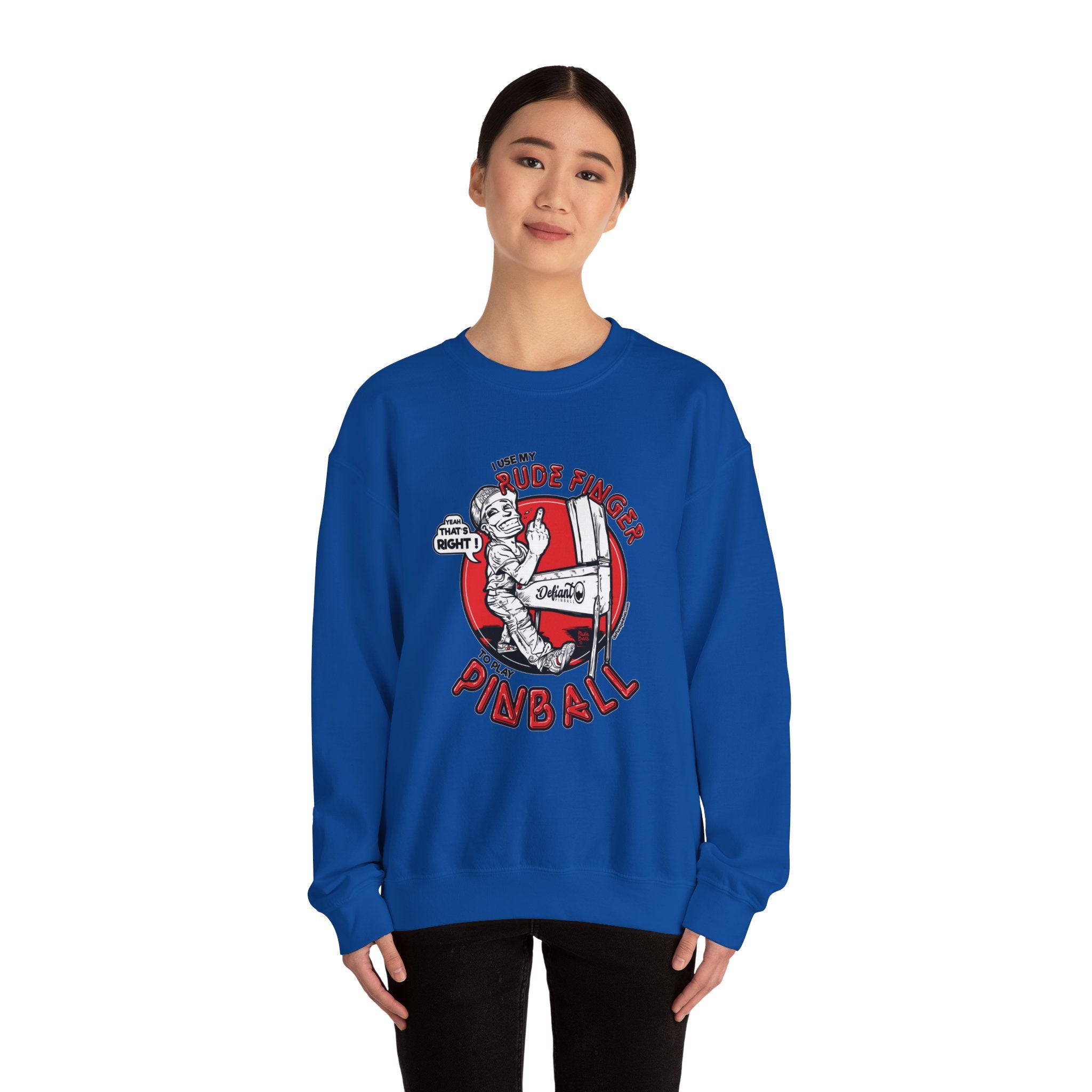 RUDE FINGER - Unisex Heavy Blend™ Crewneck Sweatshirt Jumper