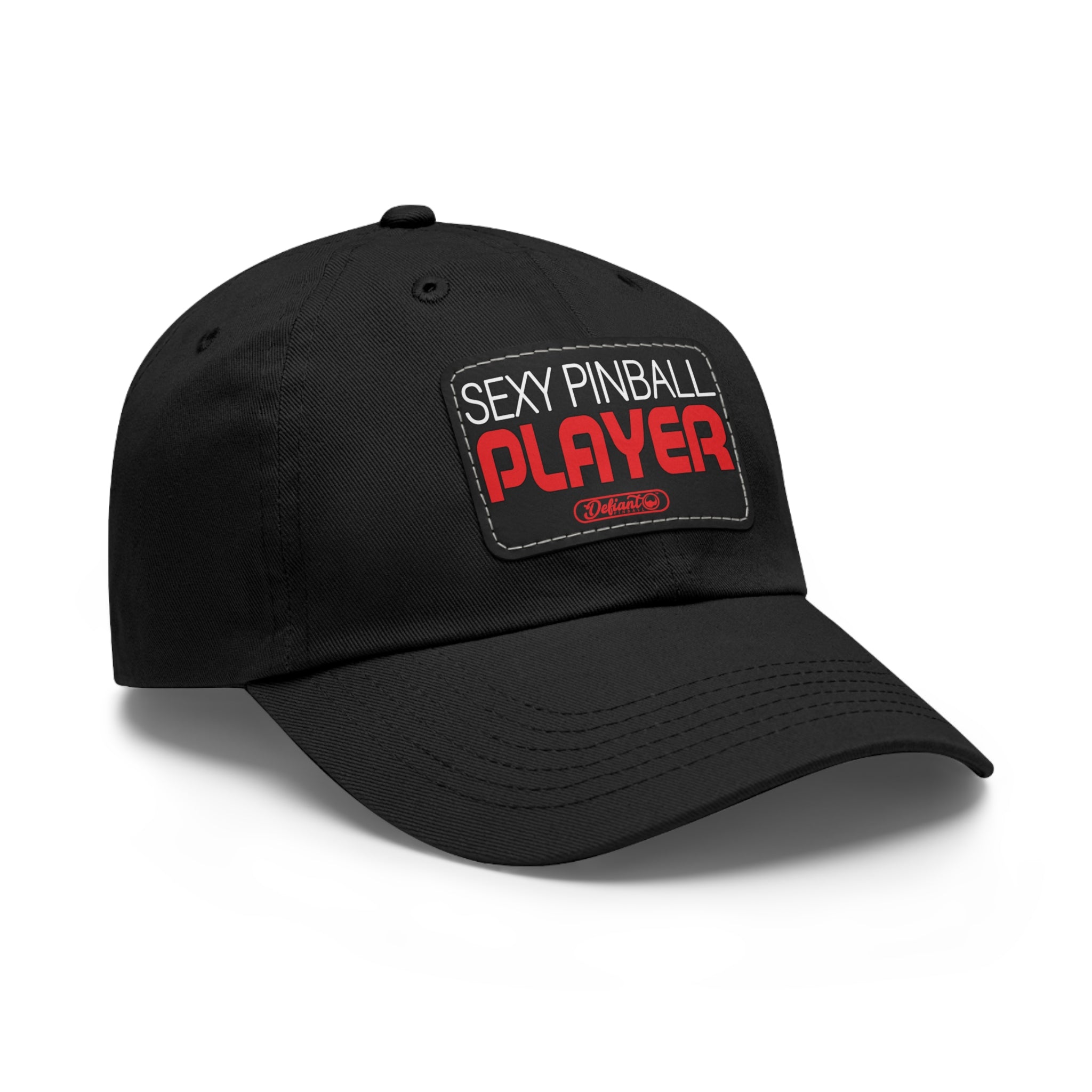 Sexy Pinball  Play - Dad Hat with Leather Patch (Rectangle)