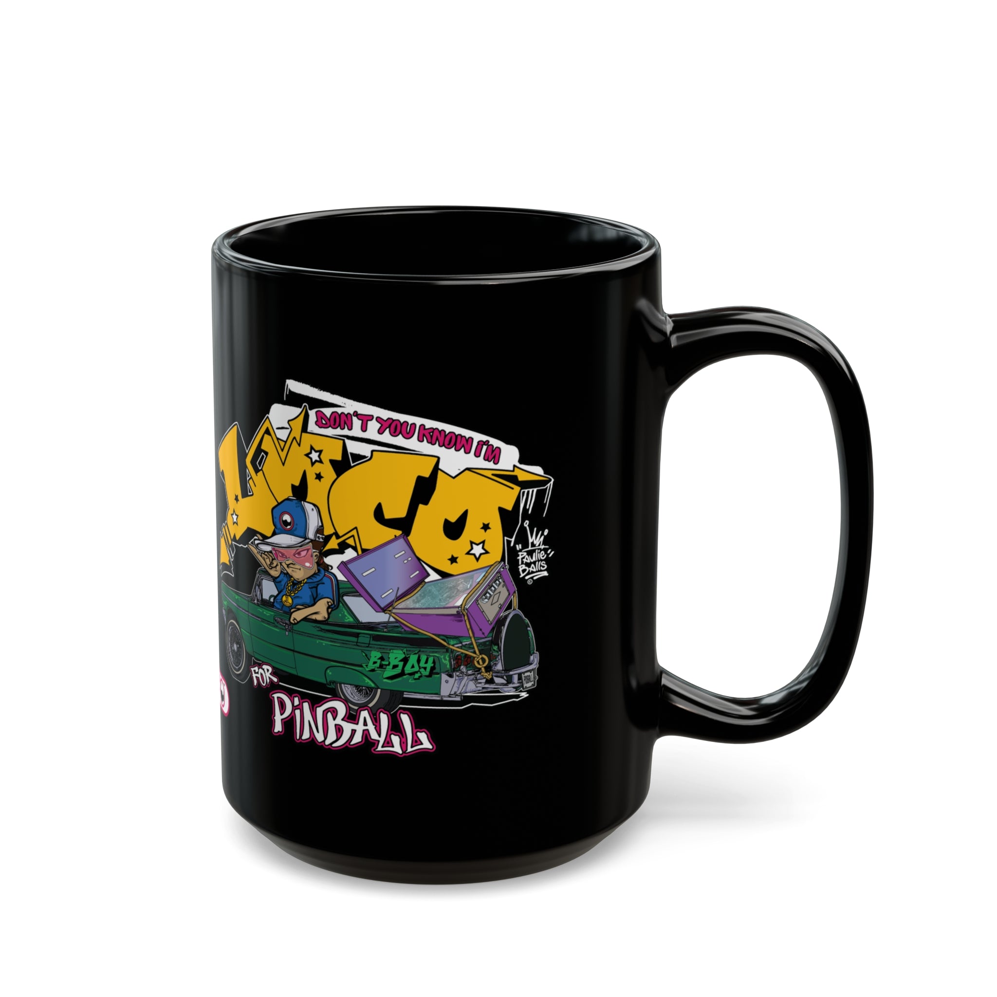 LOCO FOR PINBALL - Black Mug (11oz, 15oz)