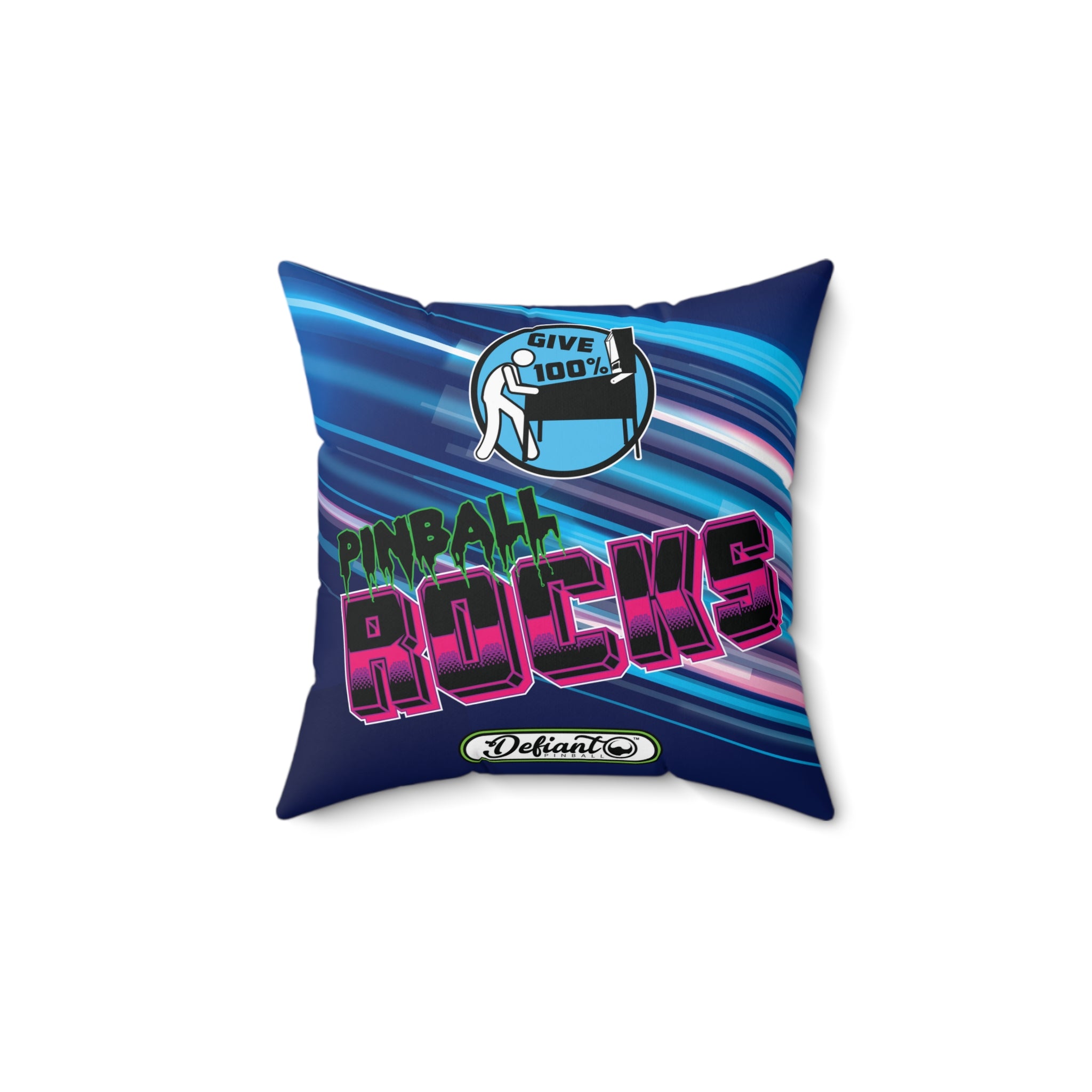 PINBALL ROCKS - (Demon Version) - Spun Polyester Square Pillow