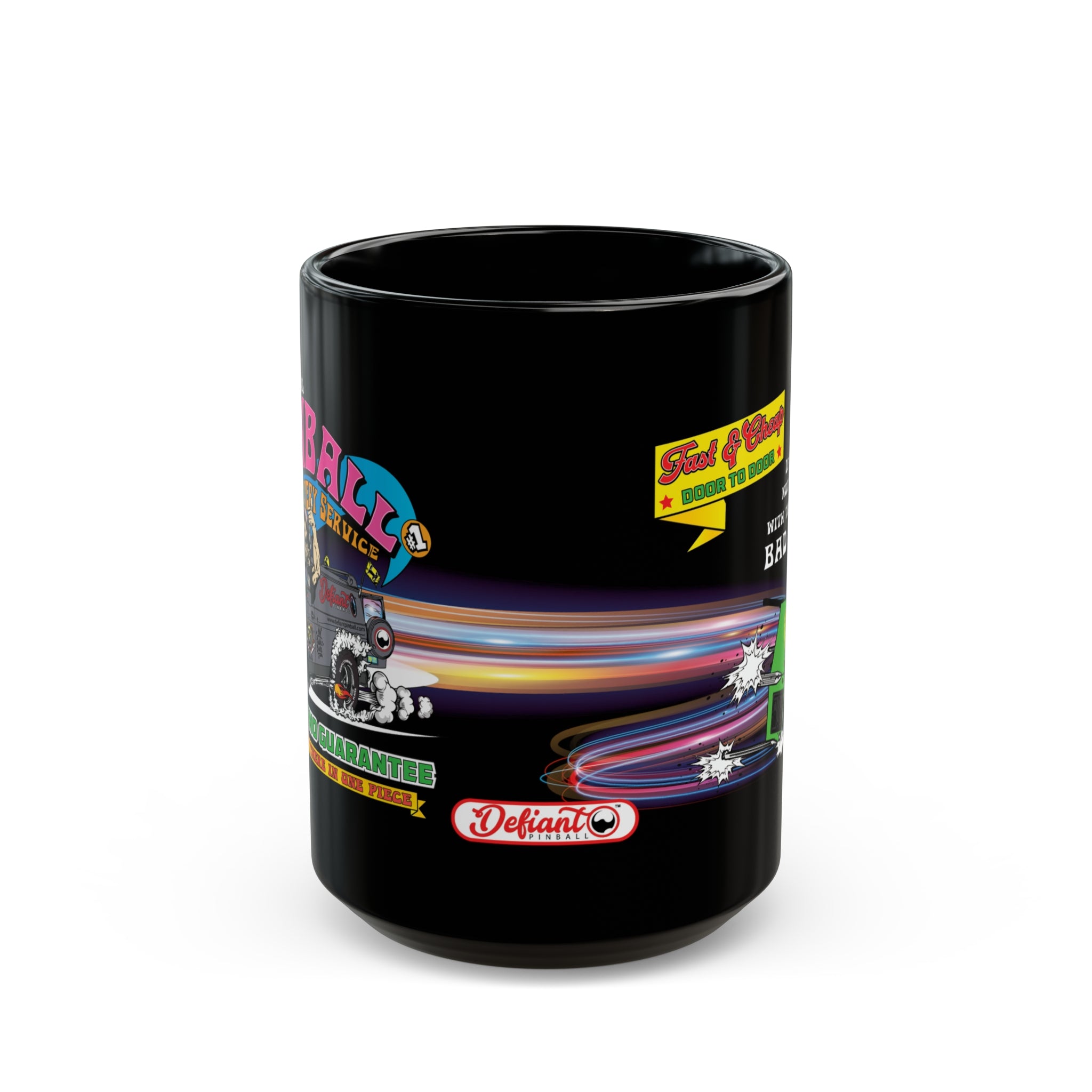 Pinball Delivery No Guarantee - Black Mug (11oz, 15oz)