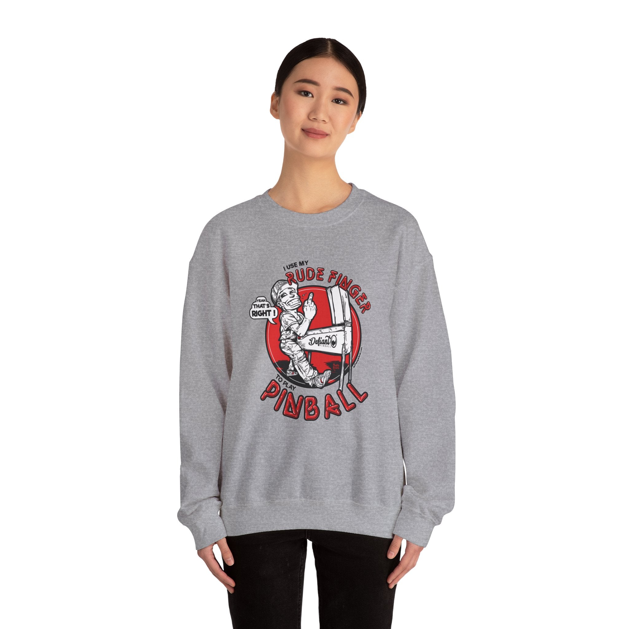 RUDE FINGER - Unisex Heavy Blend™ Crewneck Sweatshirt Jumper
