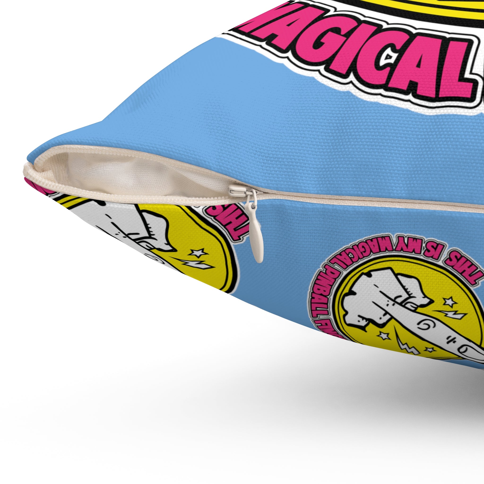 MAGICAL PINBALL FINGER - Spun Polyester Square Pillow