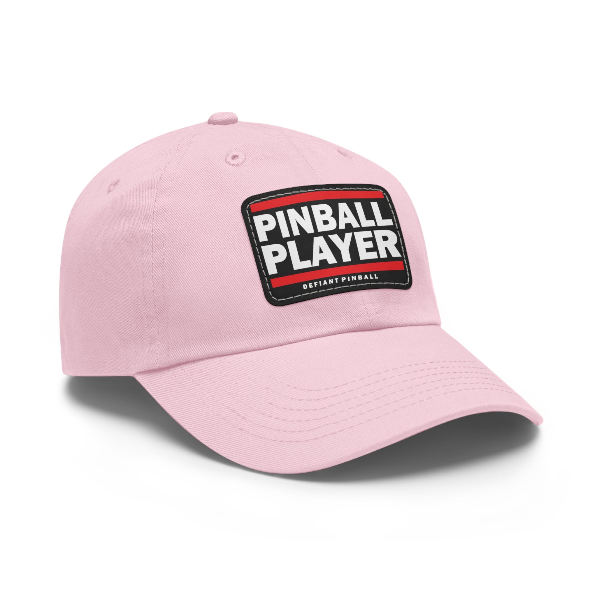 PINBALL PLAYER - Dad Hat with Leather Patch (Rectangle)