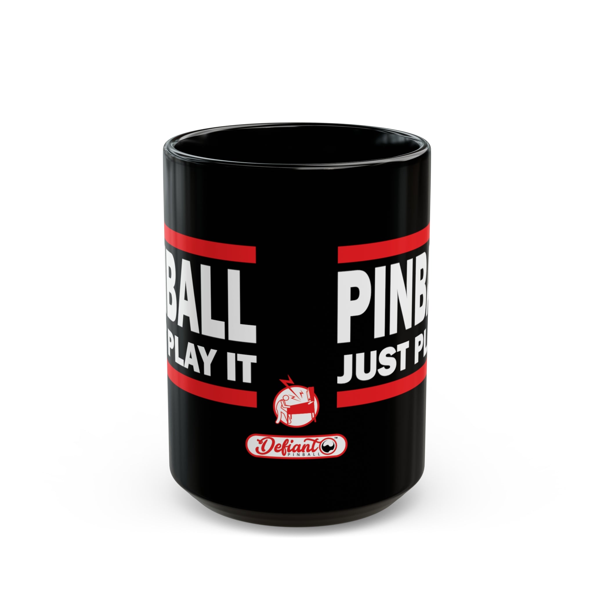 PINBALL JUST PLAY IT Version 2.1 -  Black Mug (11oz, 15oz)