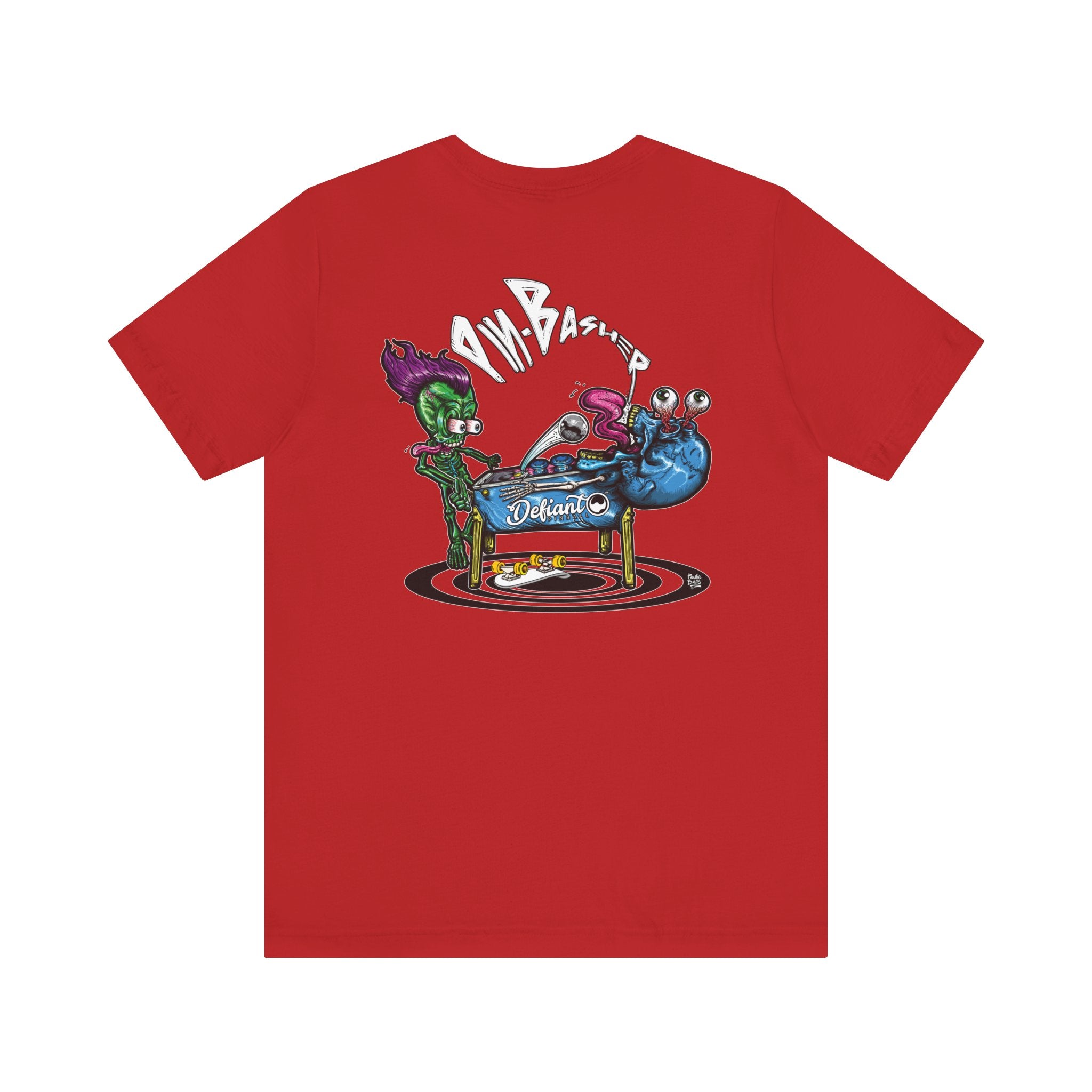 PIN - BASHER - Front & Back Print  Unisex Jersey Short Sleeve Tee
