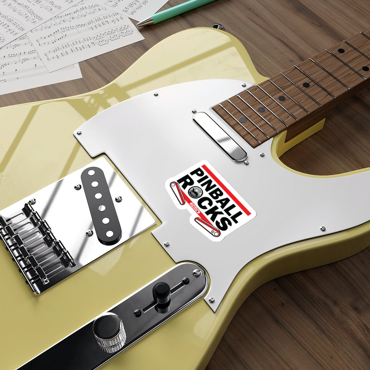 PINBALL ROCKS THE DMC - Die-Cut Stickers