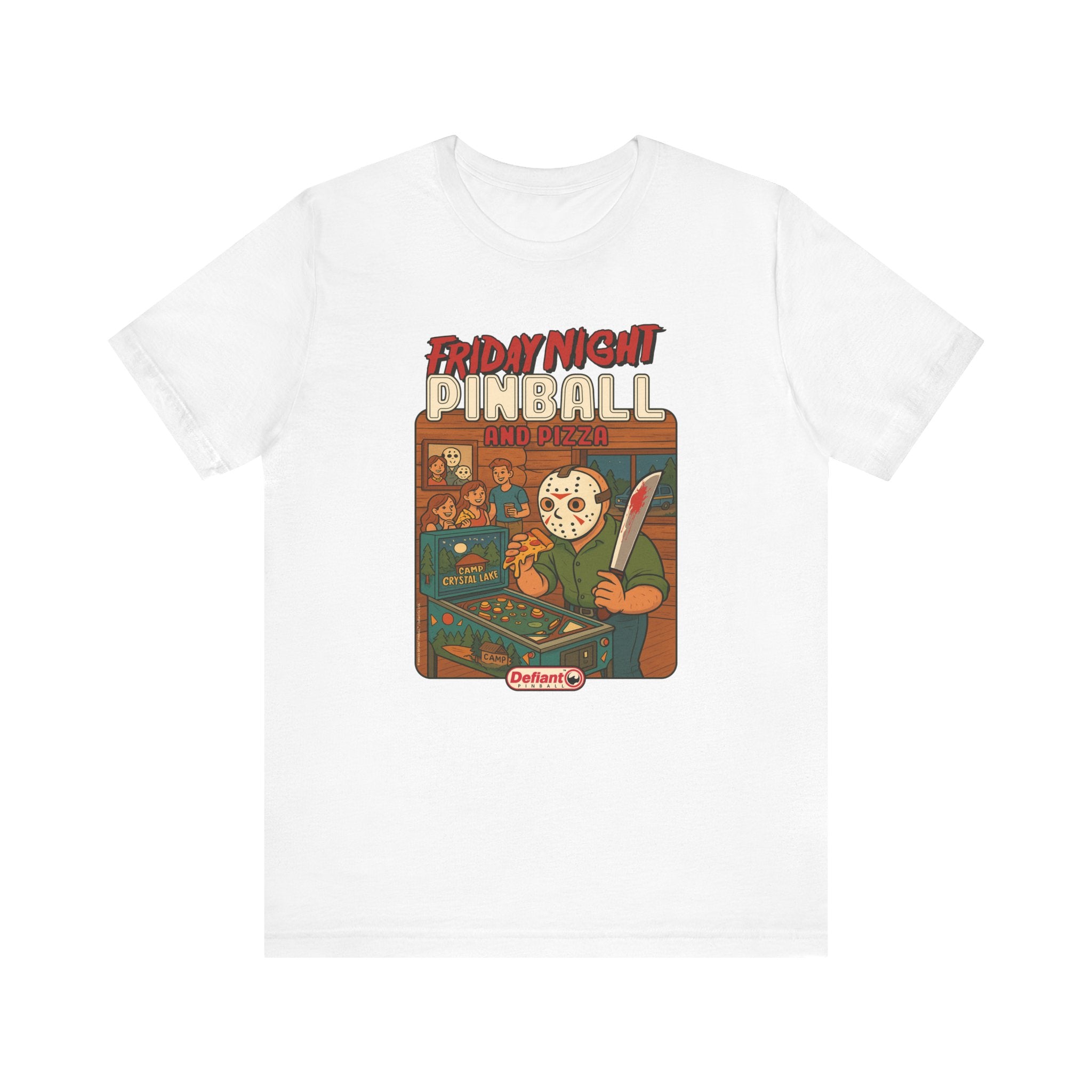 FRIDAY NIGHT PINBALL AND PIZZA - Unisex Jersey Short Sleeve Tee