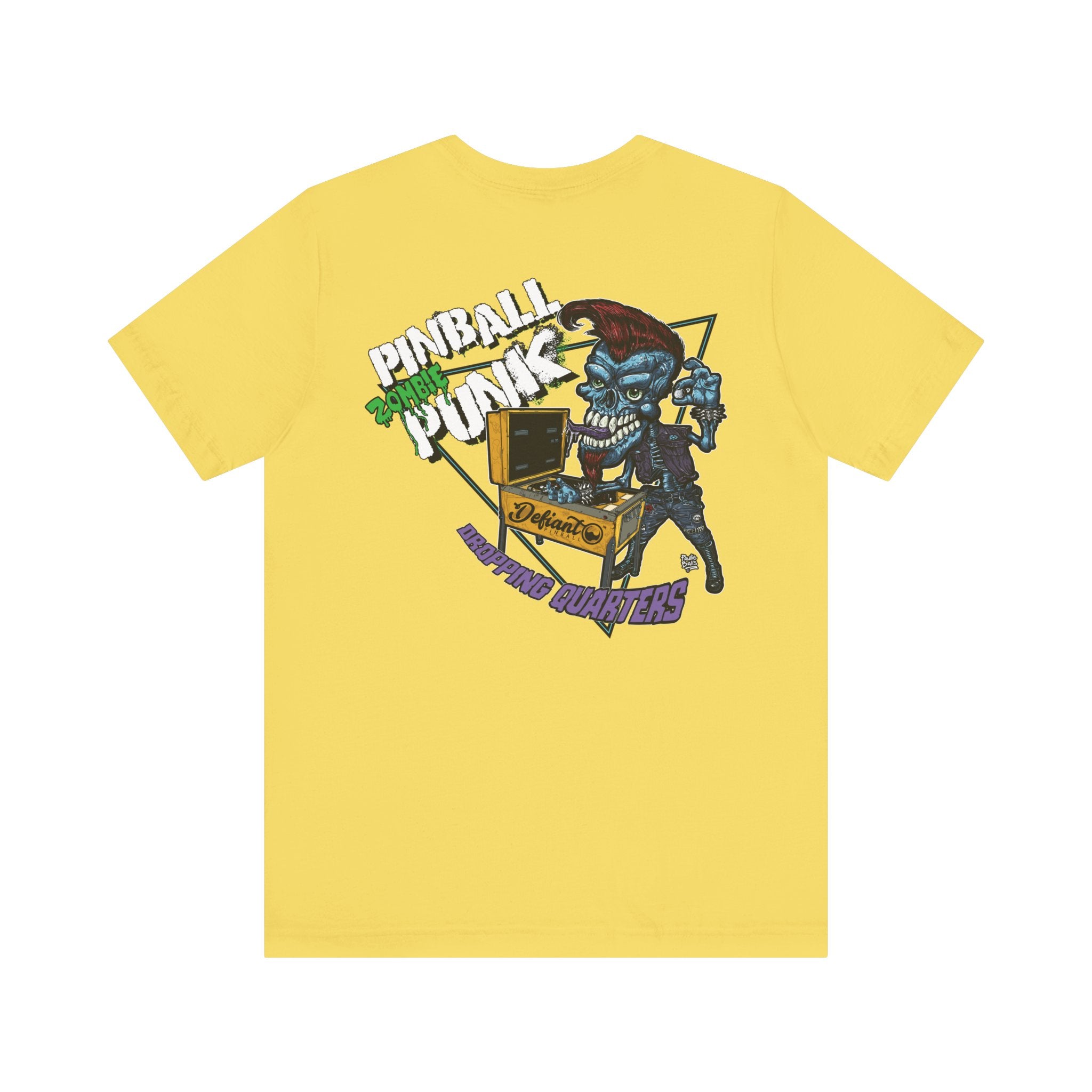 PINBALL Zombie PUNK  - Front & Back Print  Unisex Jersey Short Sleeve Tee