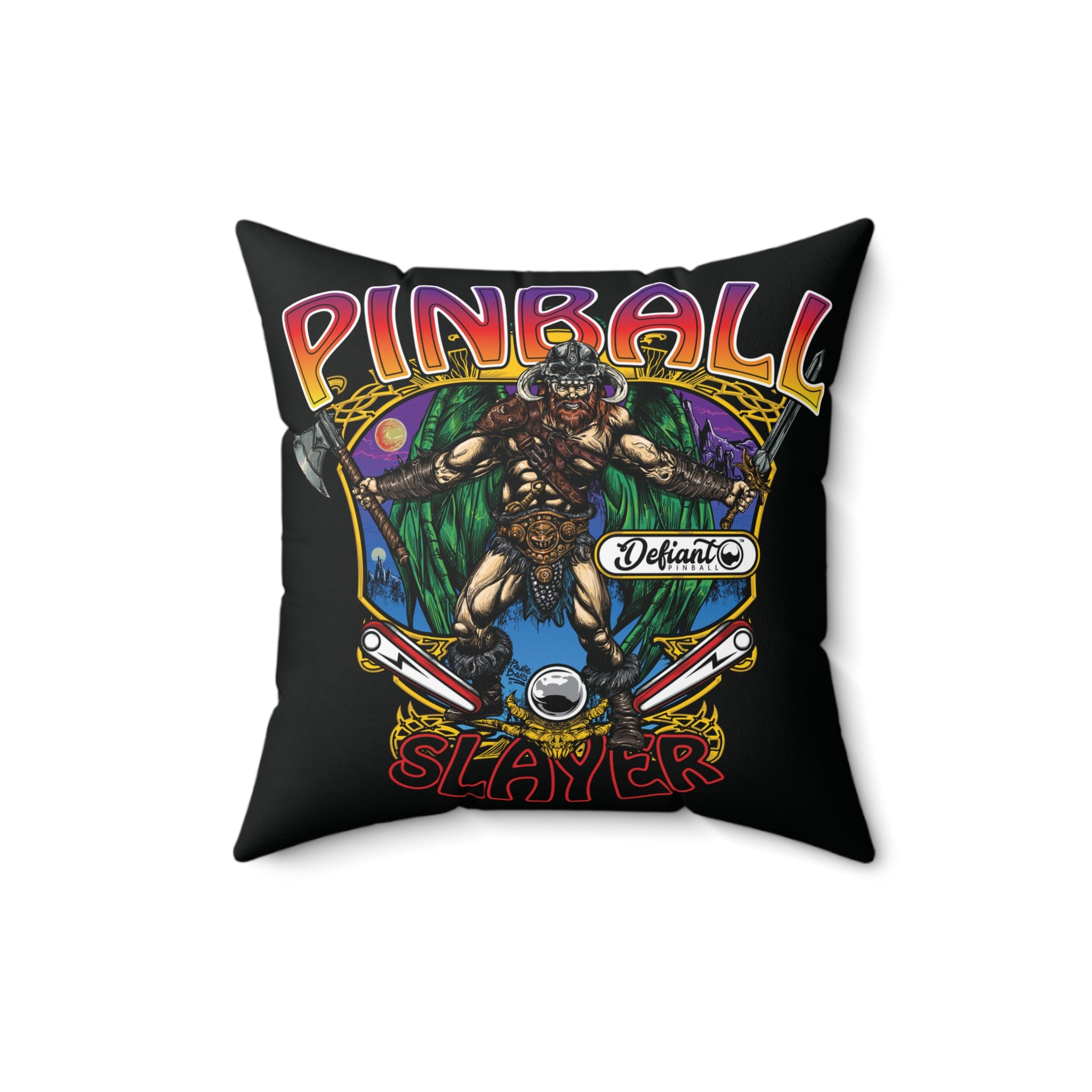 Pinball slayer (Barbarian Version) - Spun Polyester Square Pillow