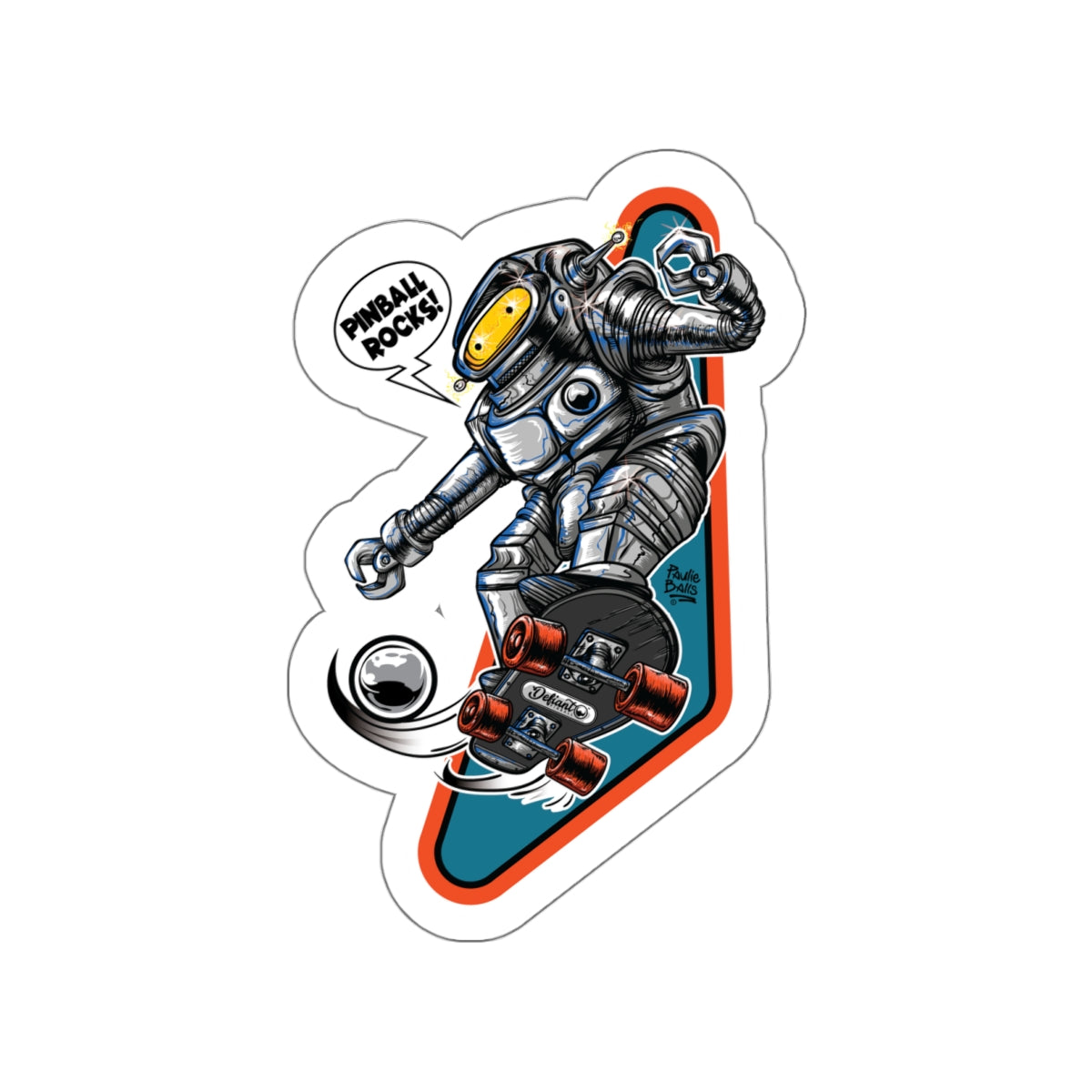 SK8 Pinball Robot - Die-Cut Stickers