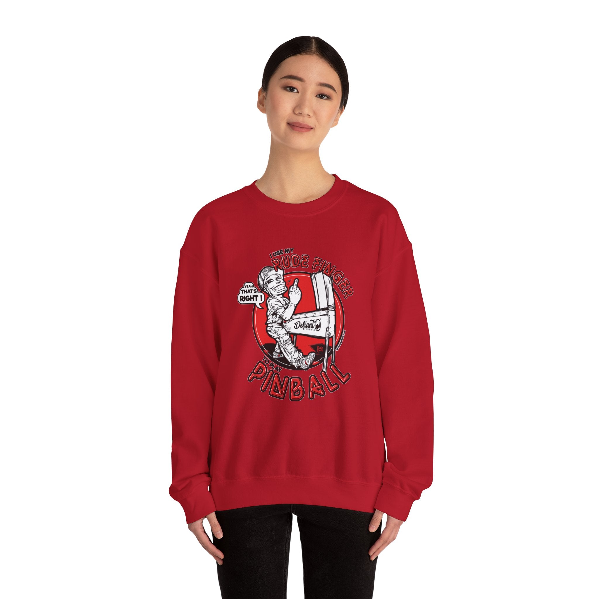 RUDE FINGER - Unisex Heavy Blend™ Crewneck Sweatshirt Jumper
