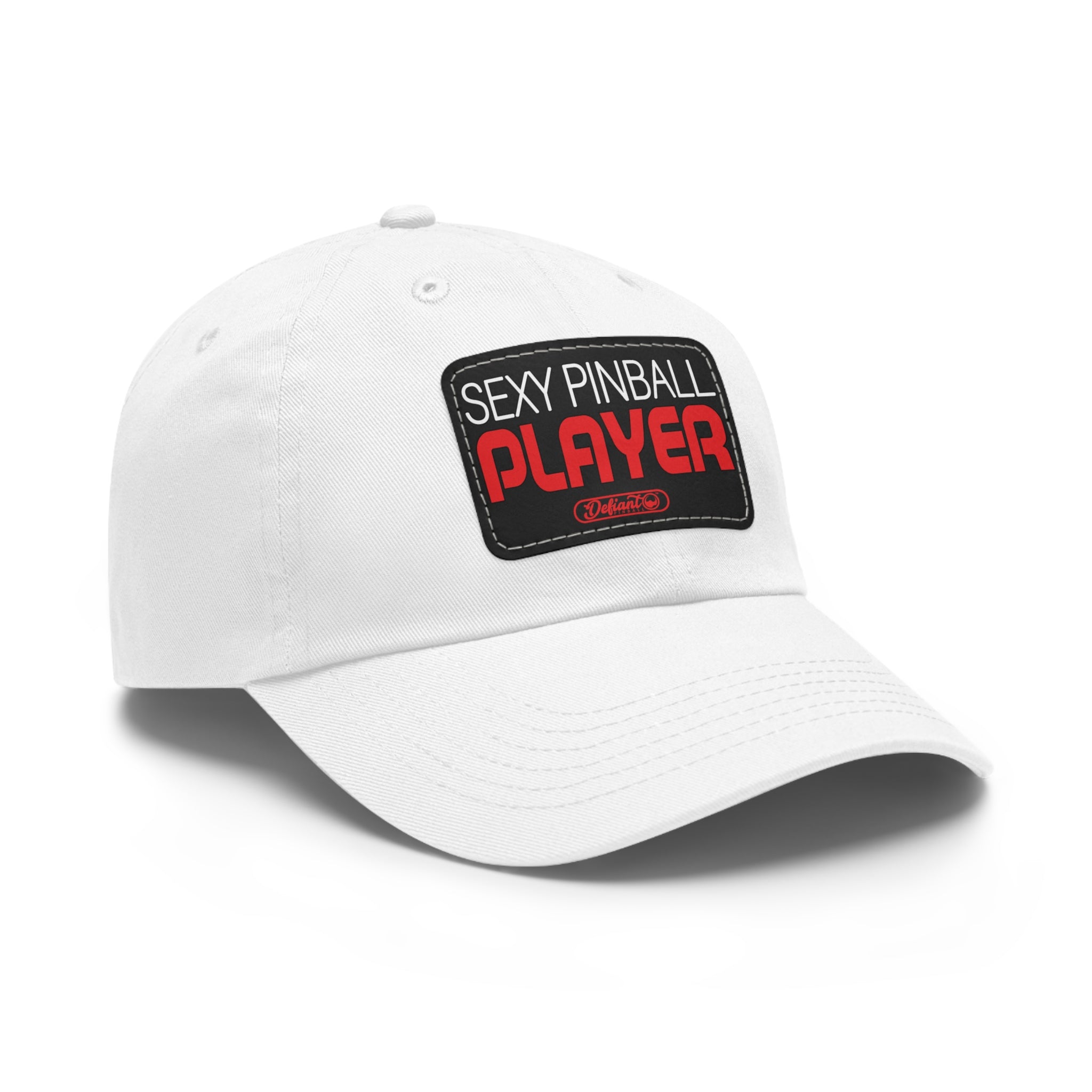 Sexy Pinball  Play - Dad Hat with Leather Patch (Rectangle)